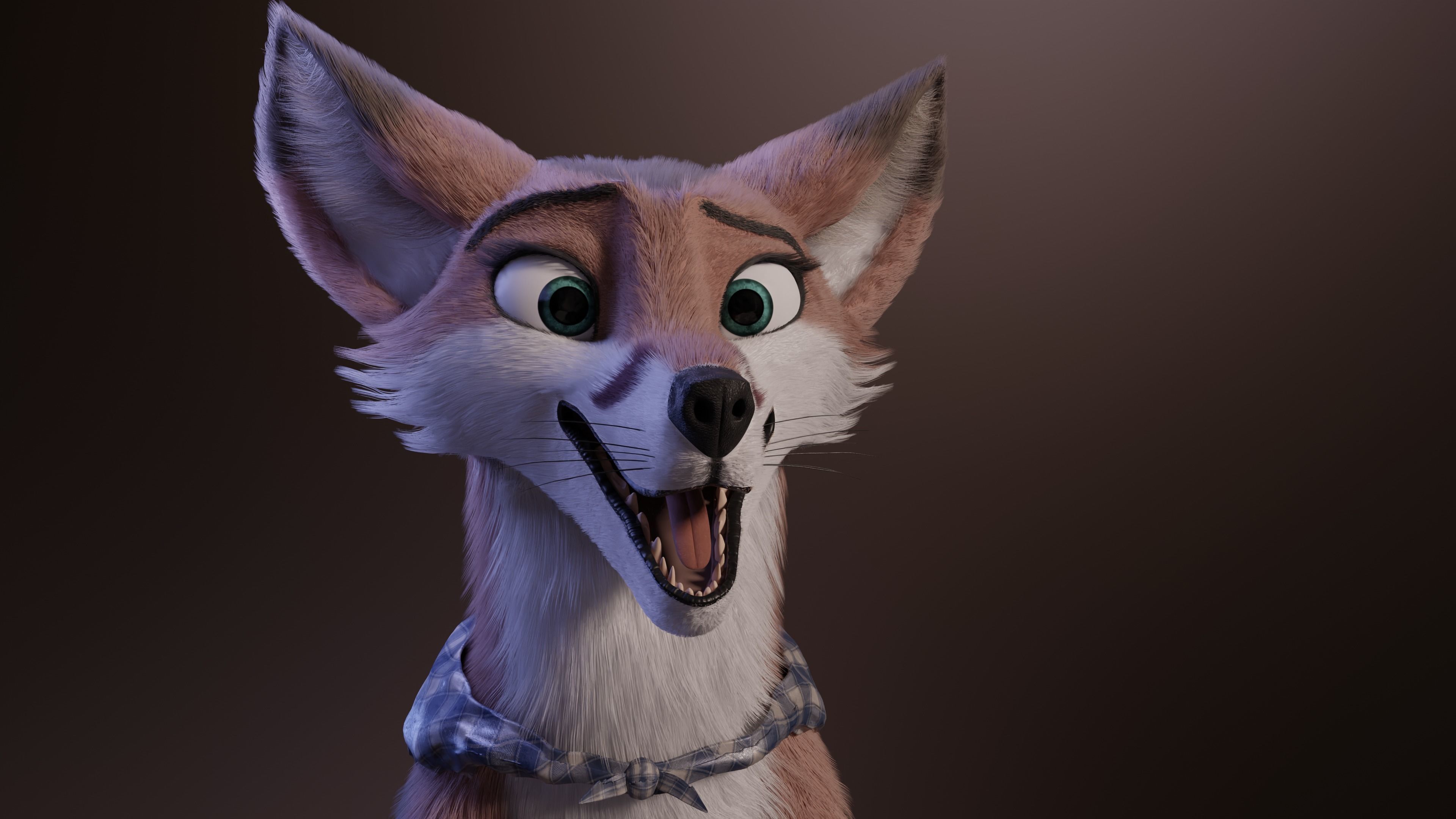 Lilly Female Fox 3D model_24