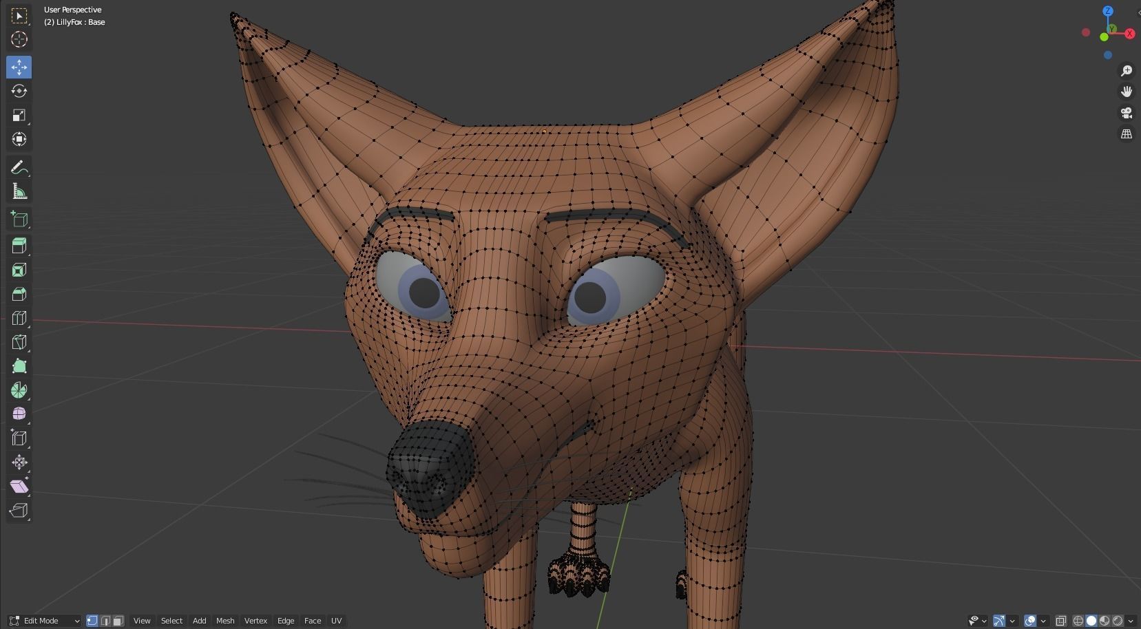 Lilly Female Fox 3D model_40