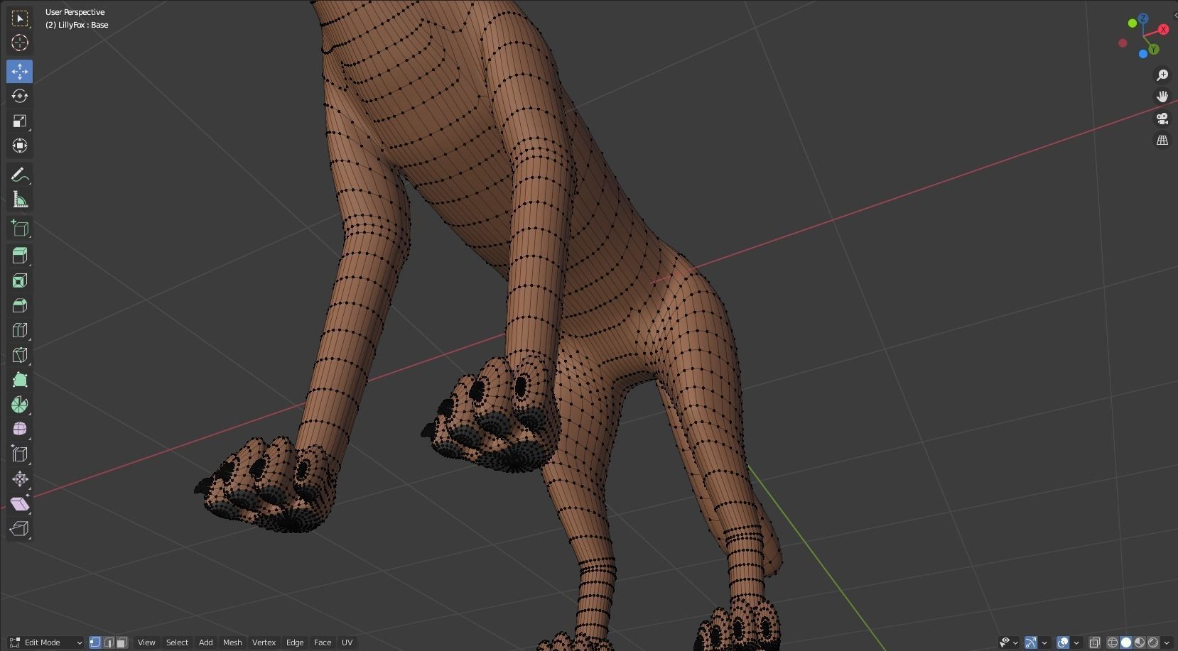 Lilly Female Fox 3D model_48