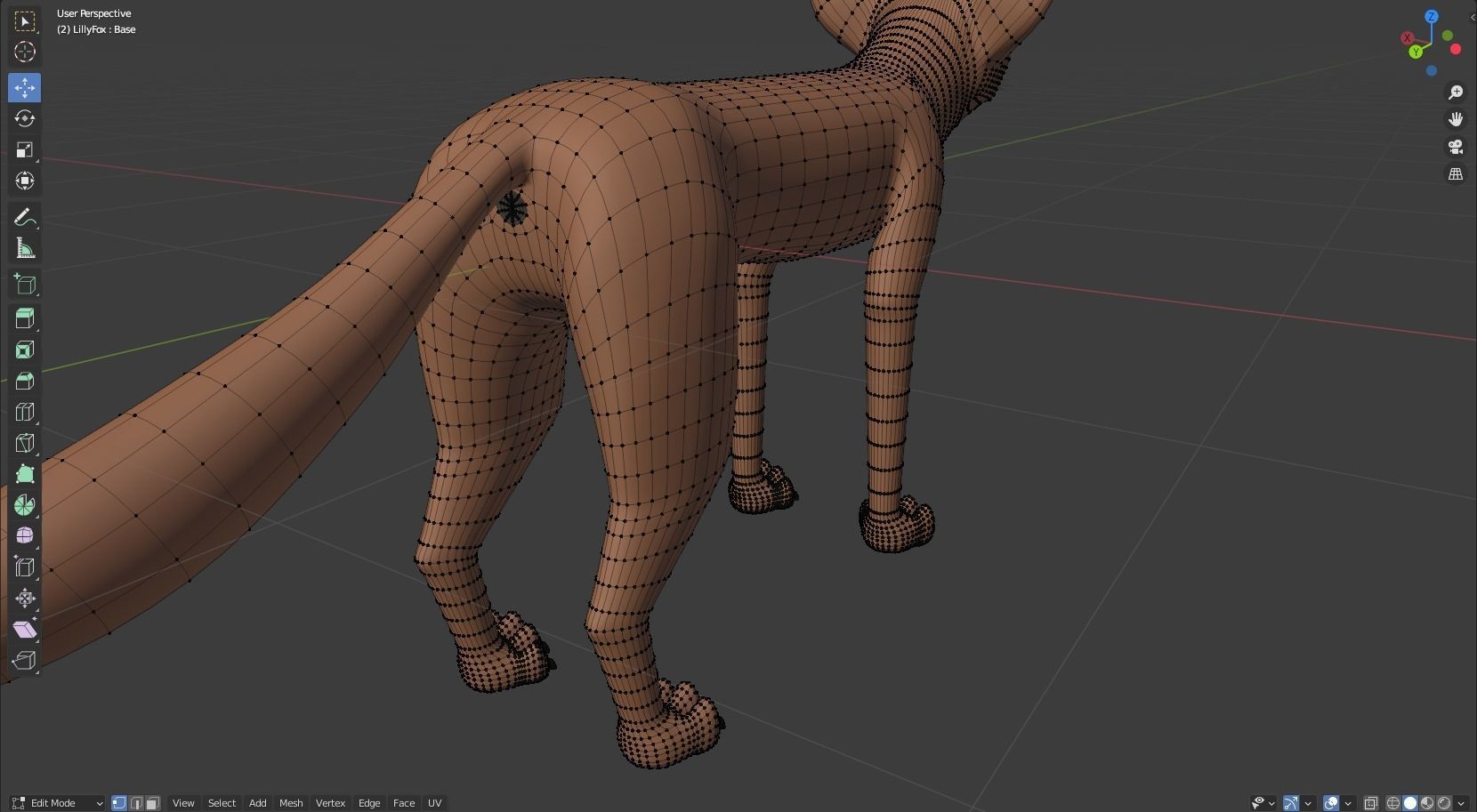 Lilly Female Fox 3D model_46