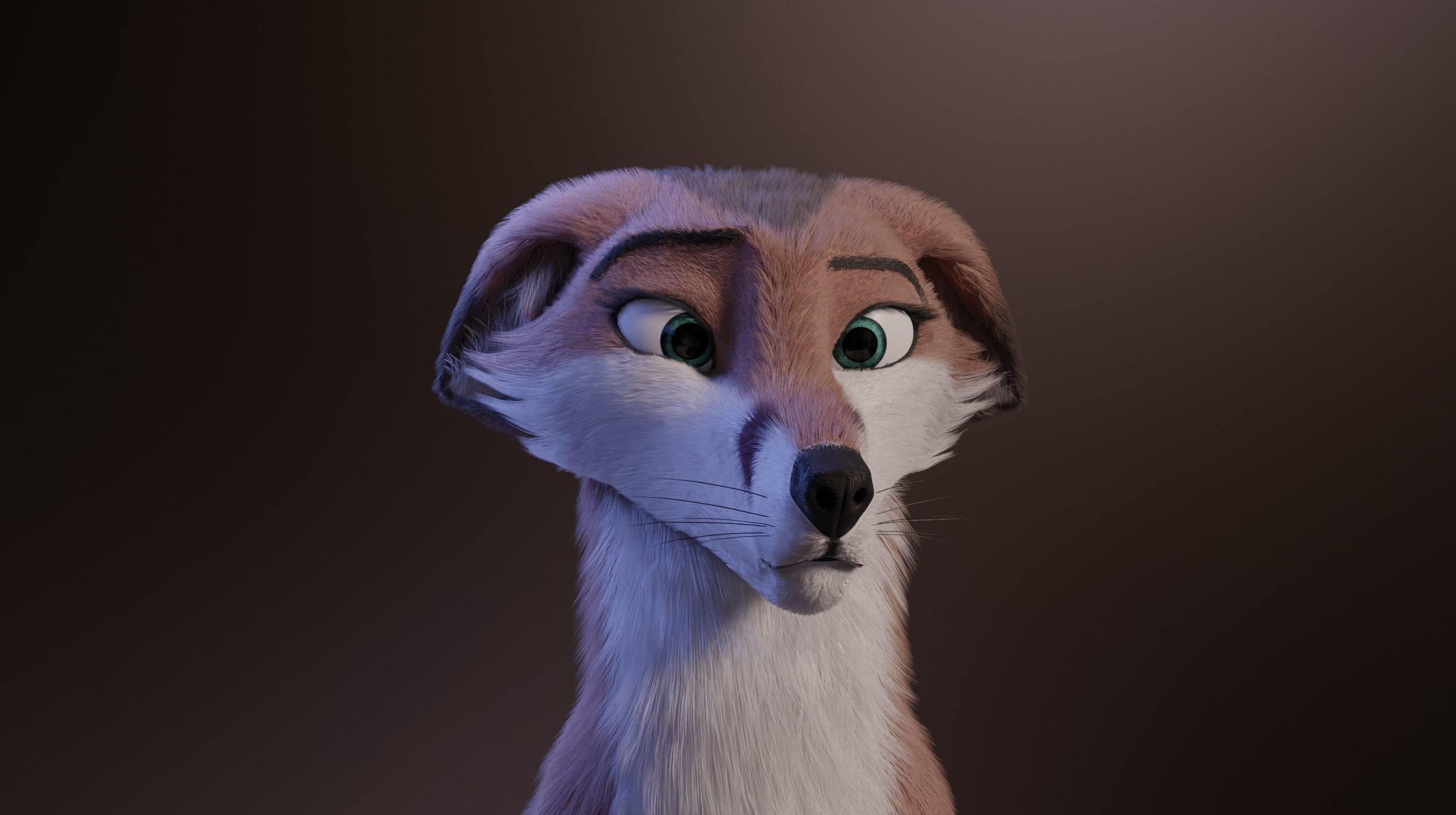 Lilly Female Fox 3D model_19