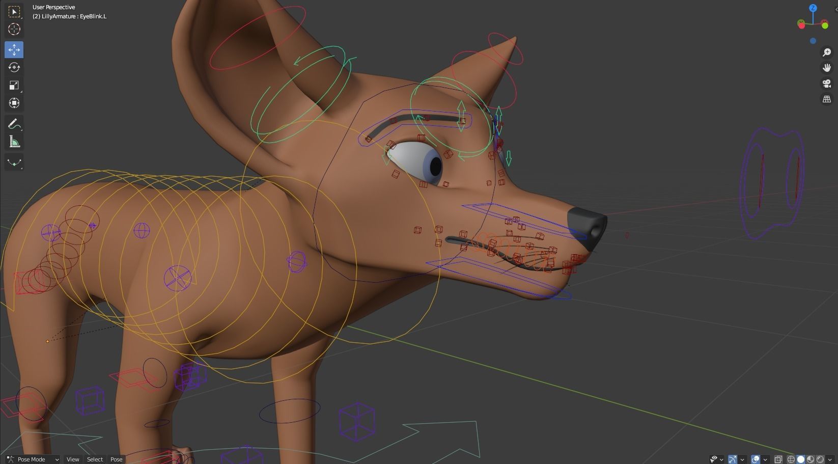 Lilly Female Fox 3D model_27