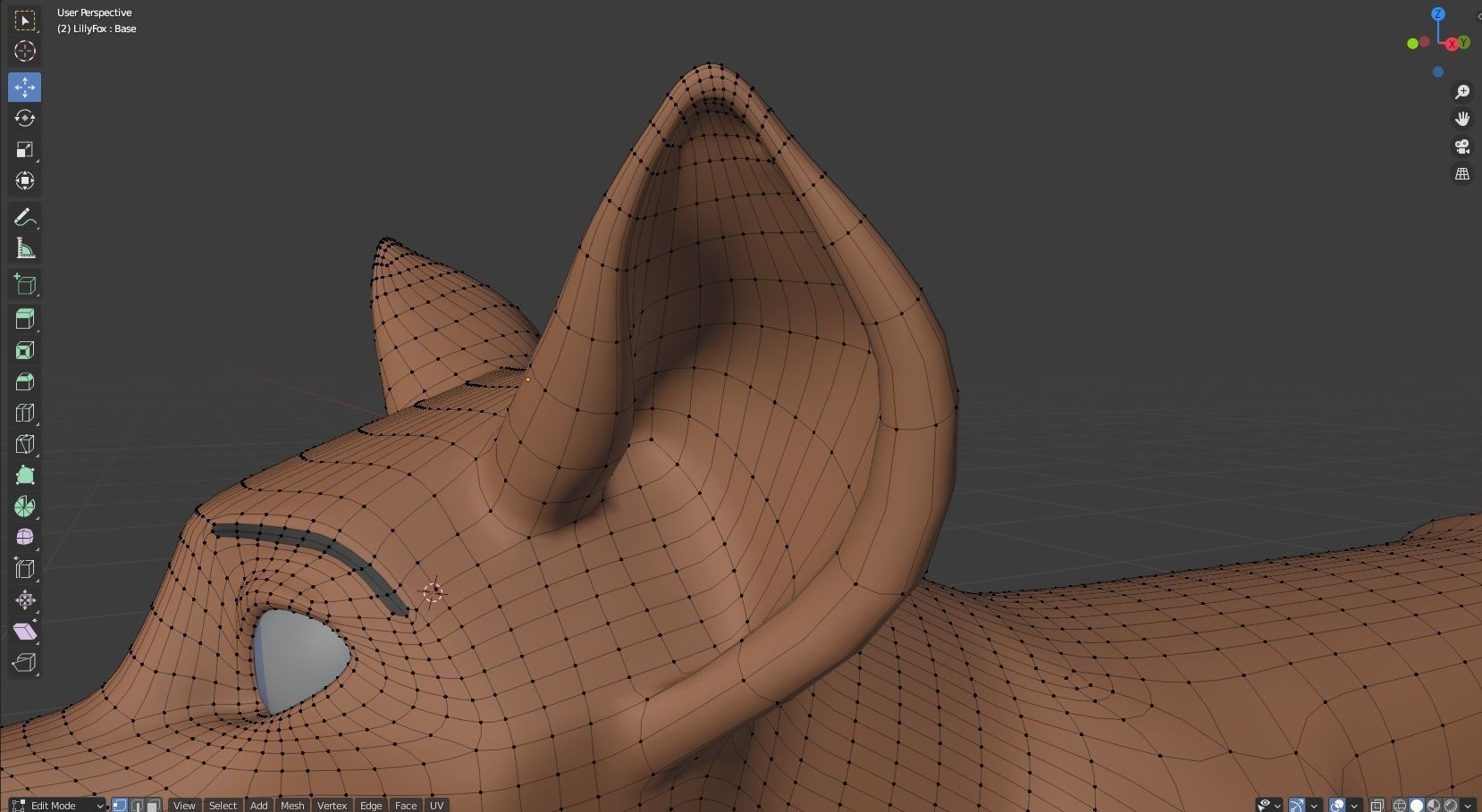 Lilly Female Fox 3D model_43