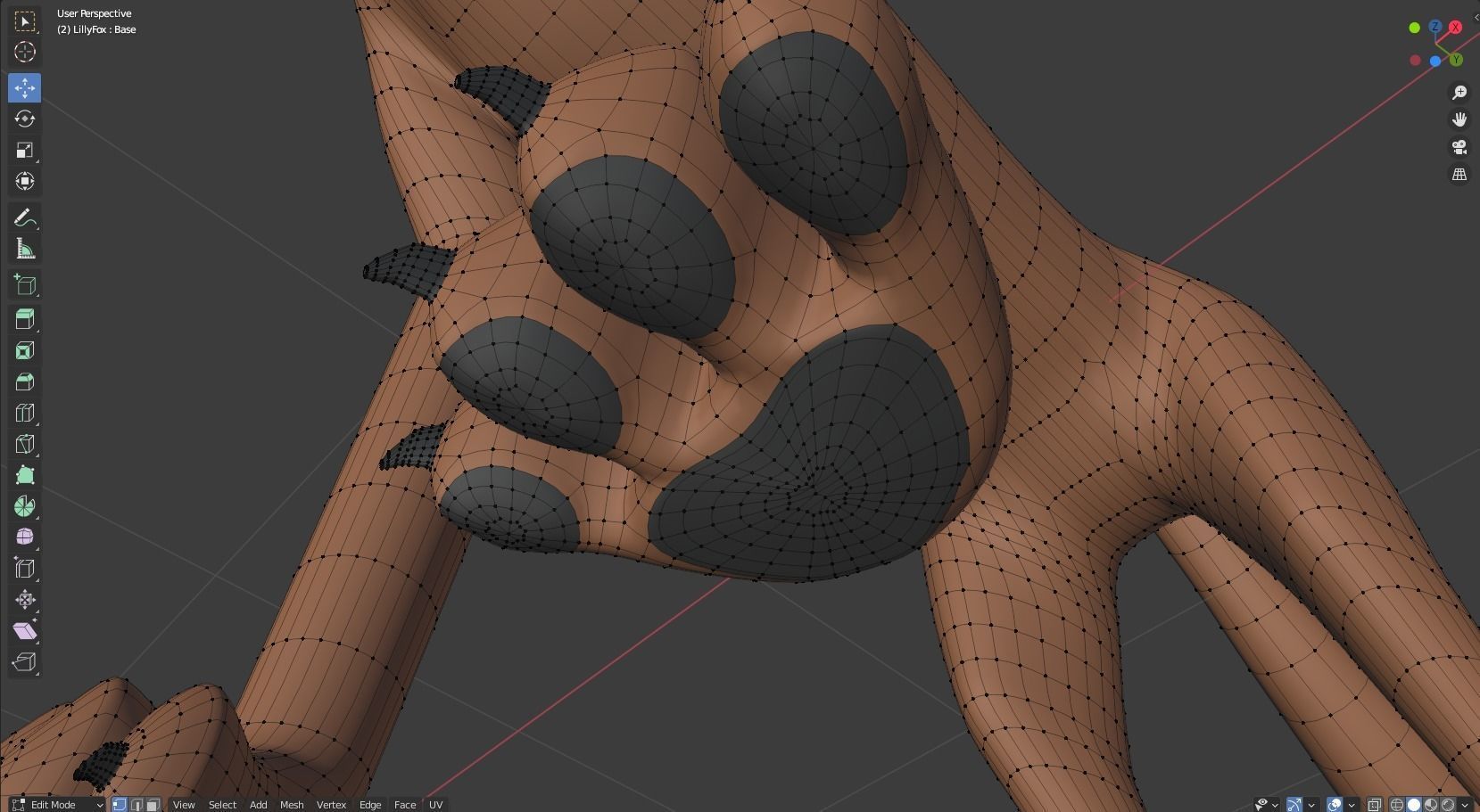 Lilly Female Fox 3D model_50