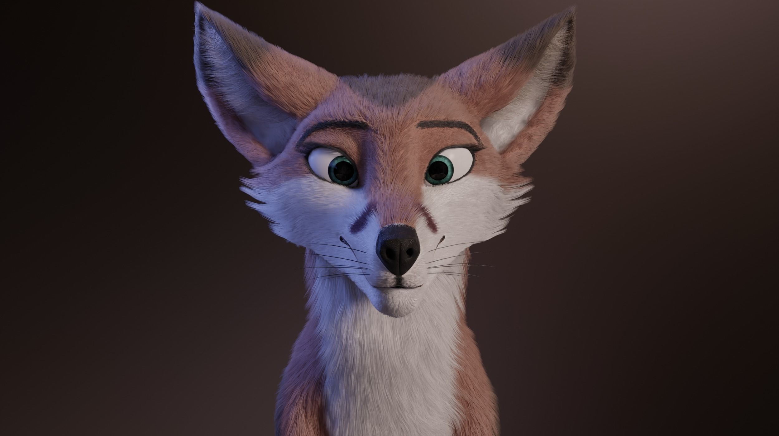 Lilly Female Fox 3D model_3