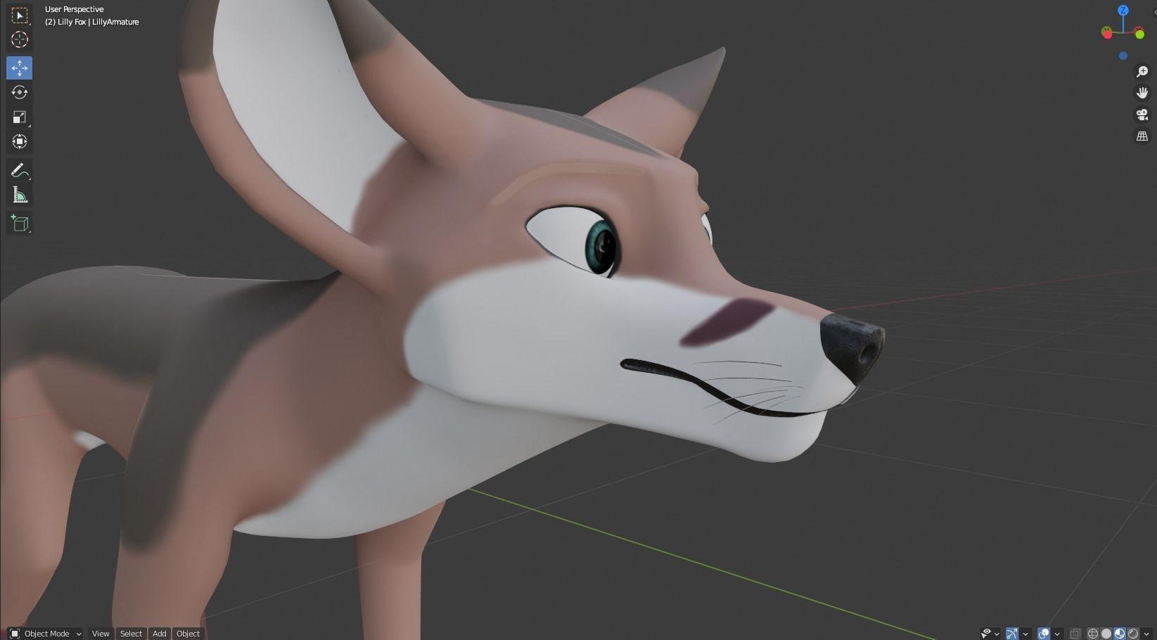 Lilly Female Fox 3D model_33