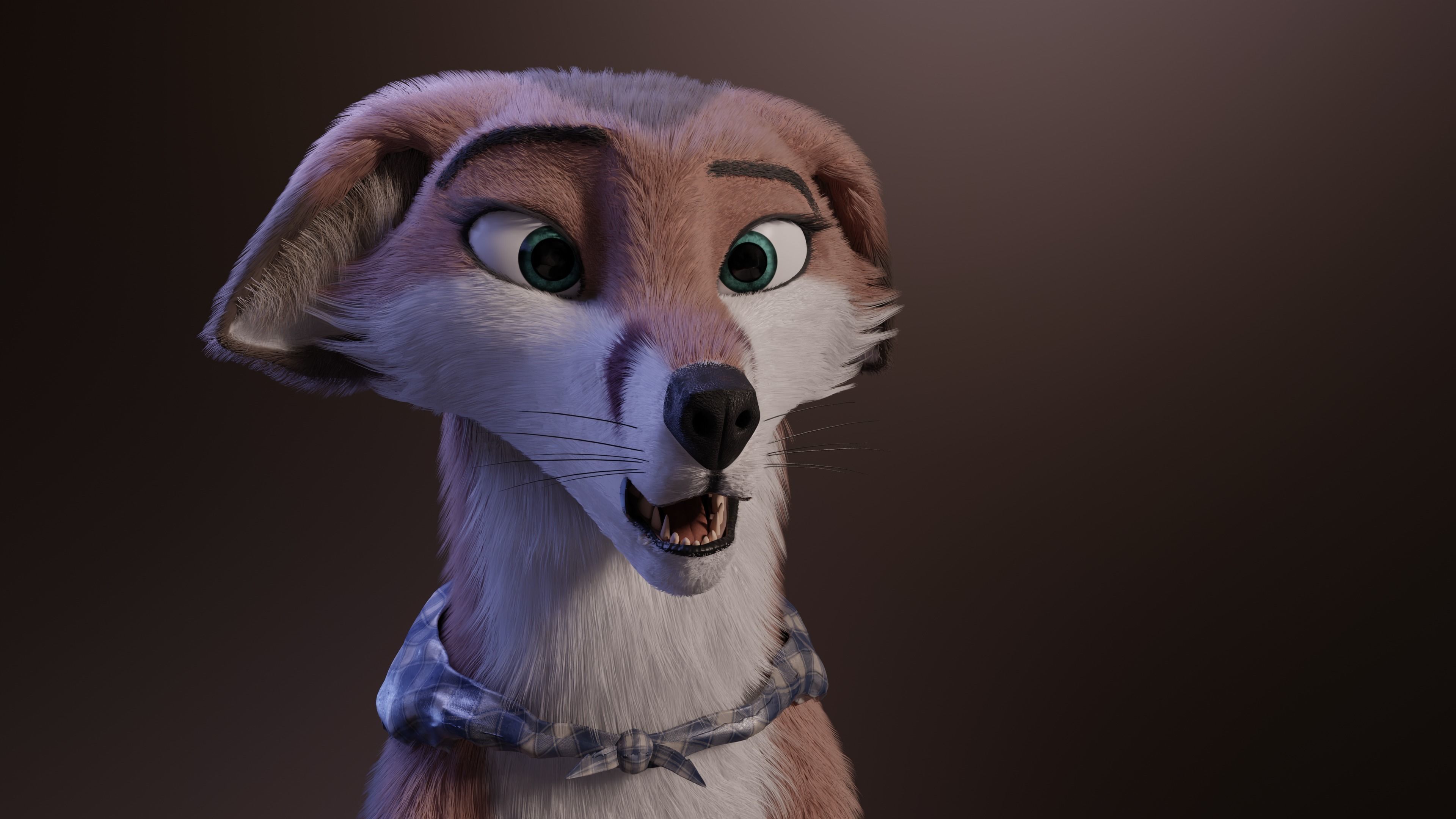 Lilly Female Fox 3D model_23