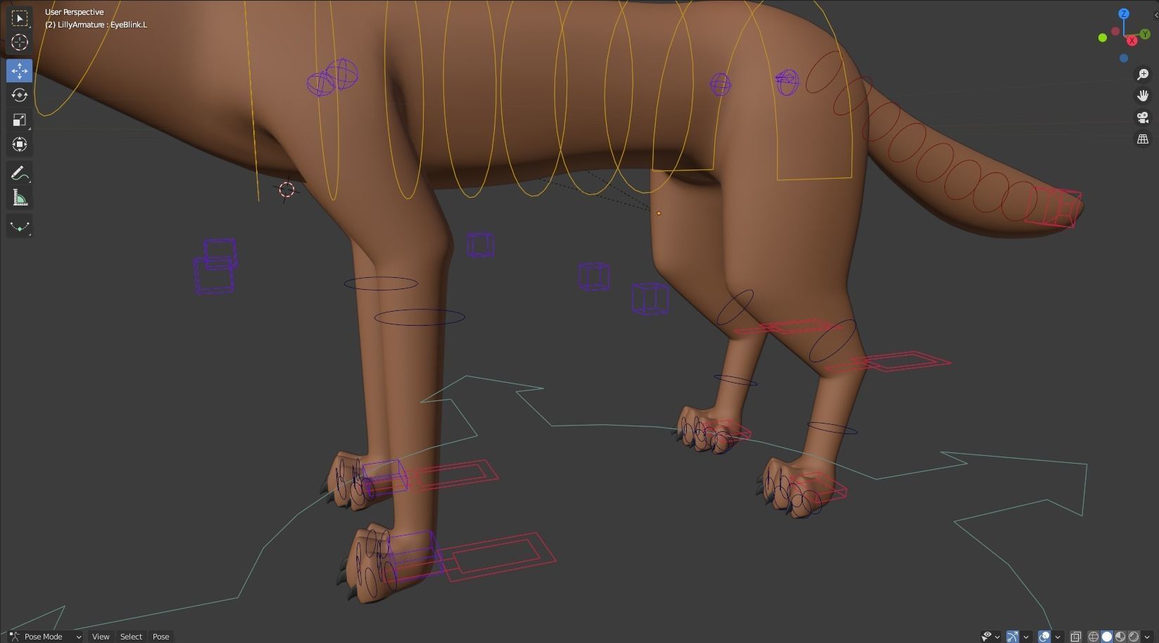 Lilly Female Fox 3D model_29