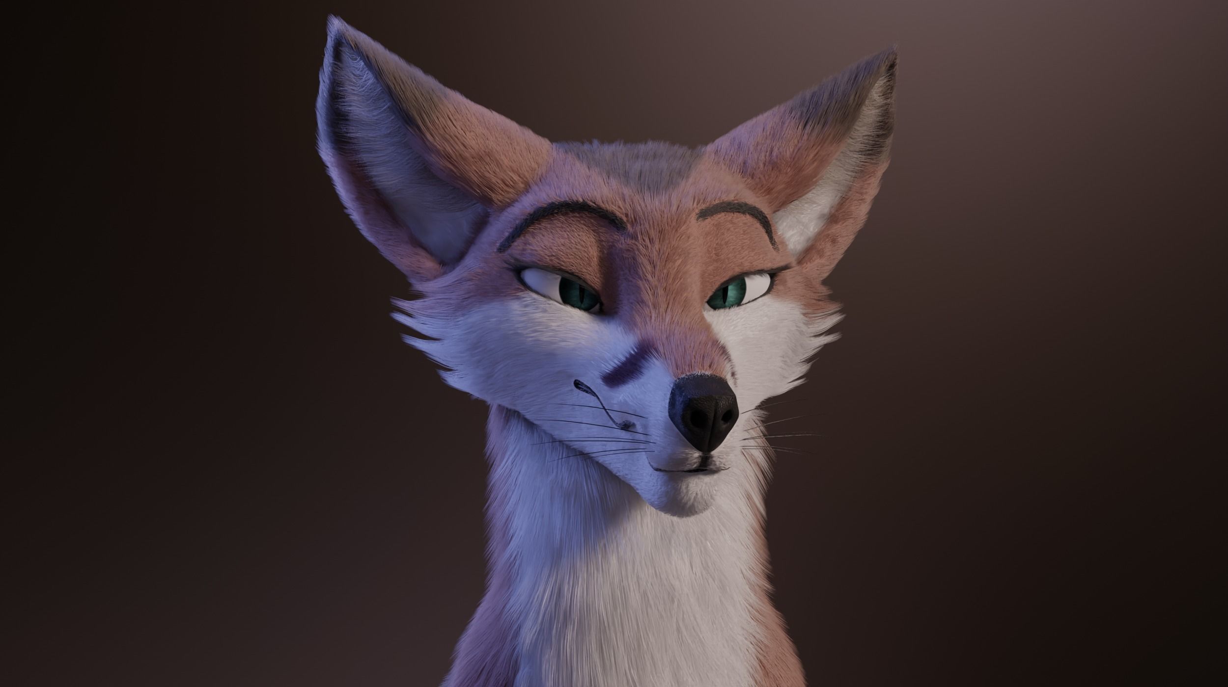 Lilly Female Fox 3D model_18