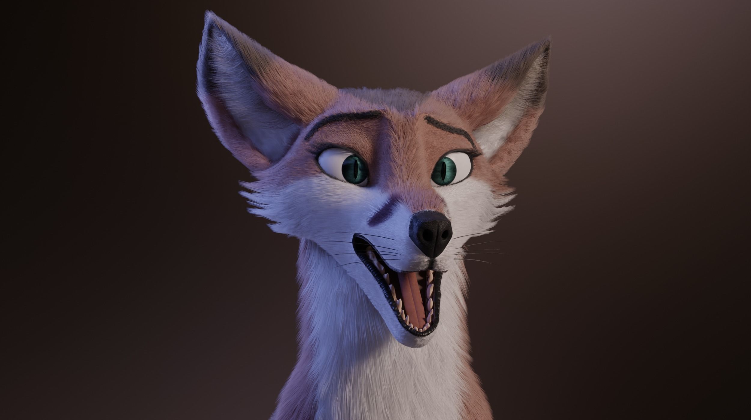 Lilly Female Fox 3D model_20