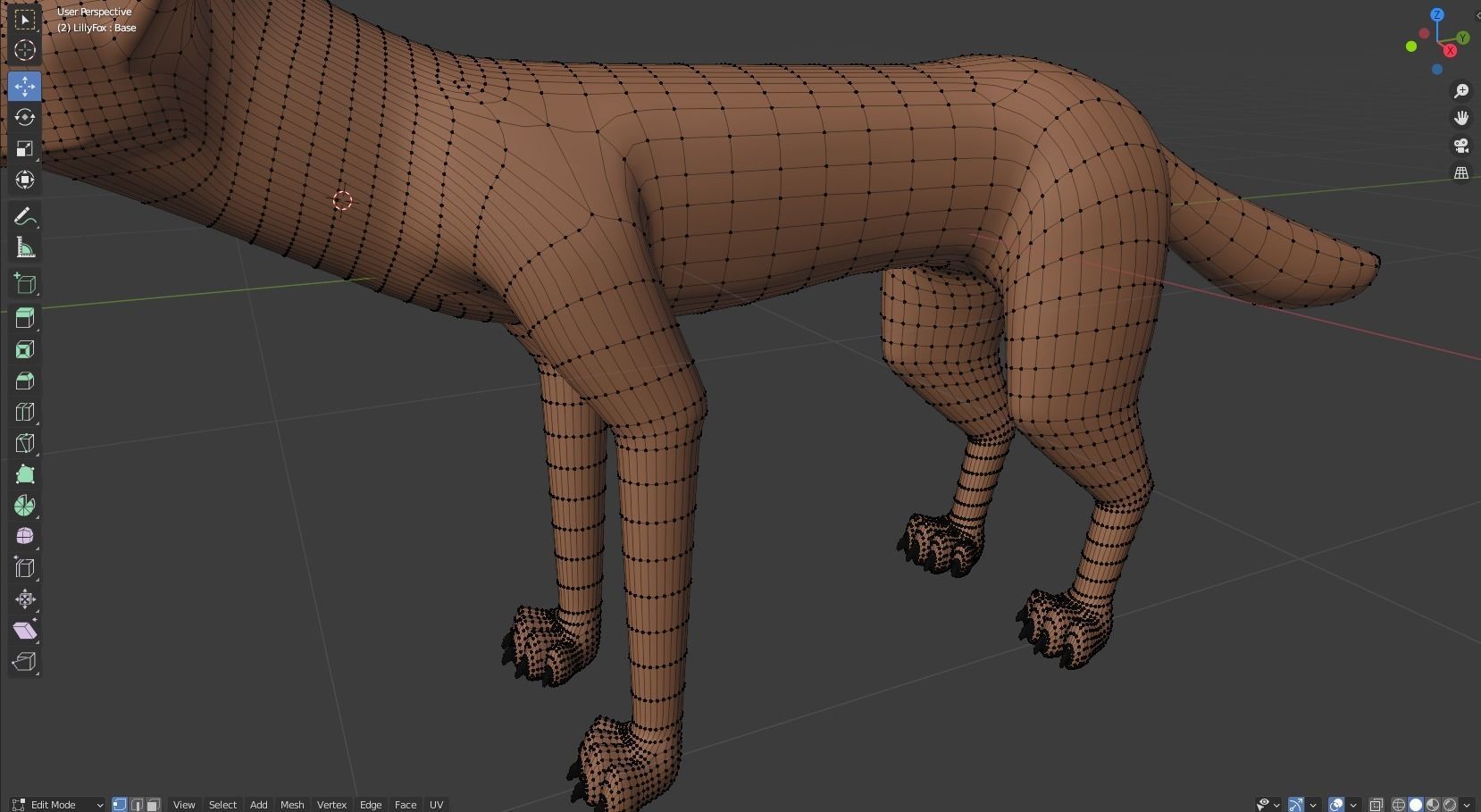 Lilly Female Fox 3D model_45