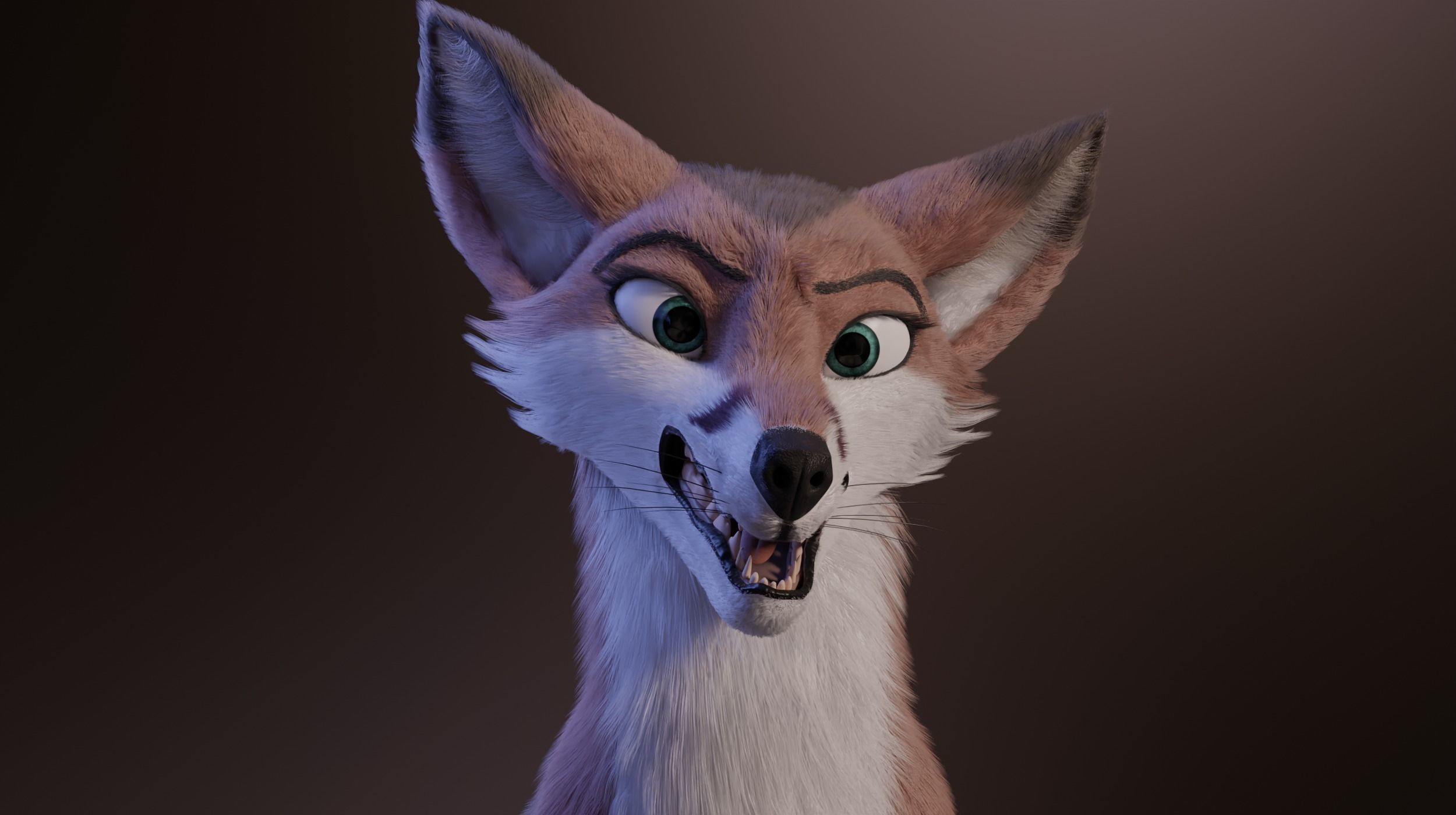 Lilly Female Fox 3D model_22