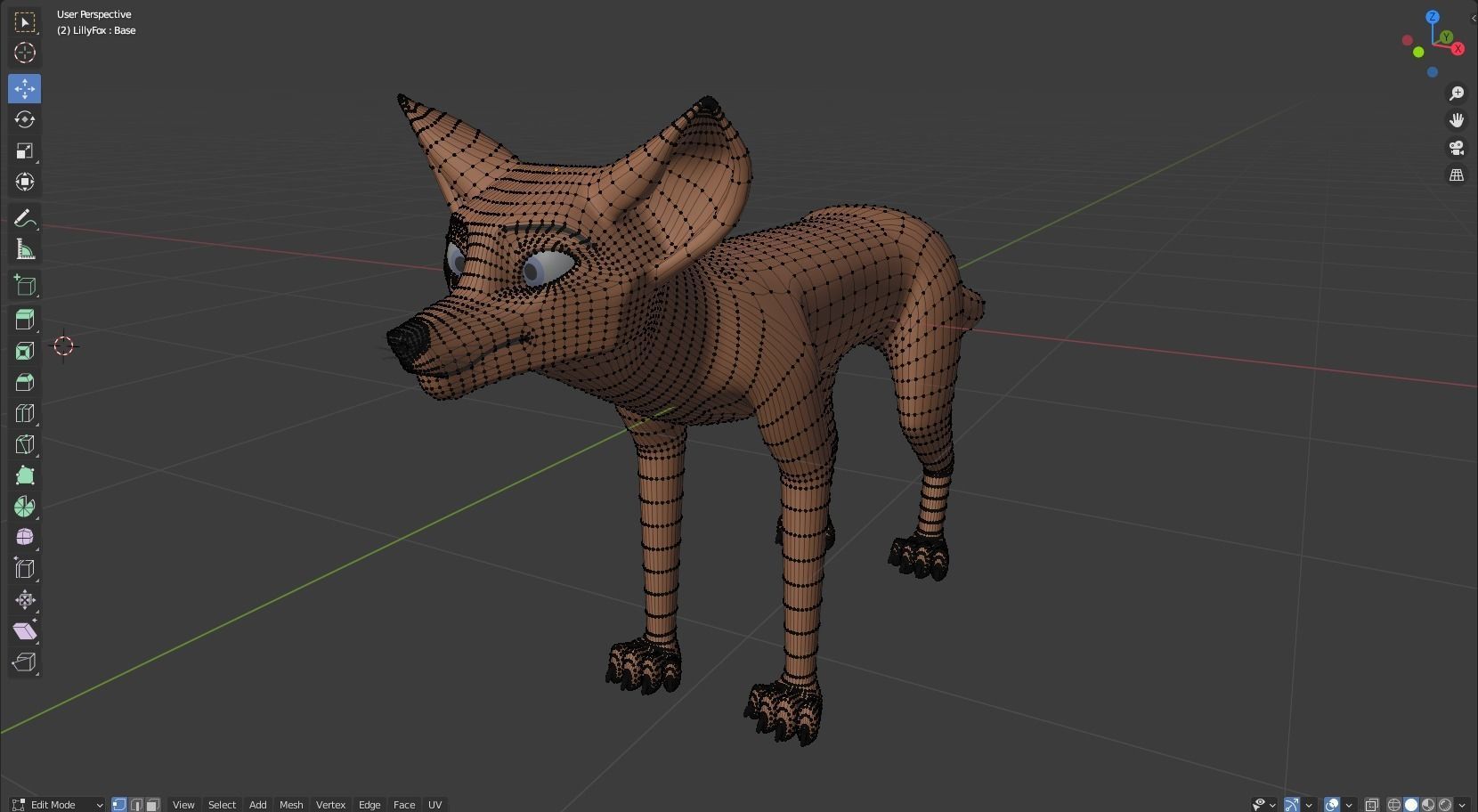 Lilly Female Fox 3D model_39