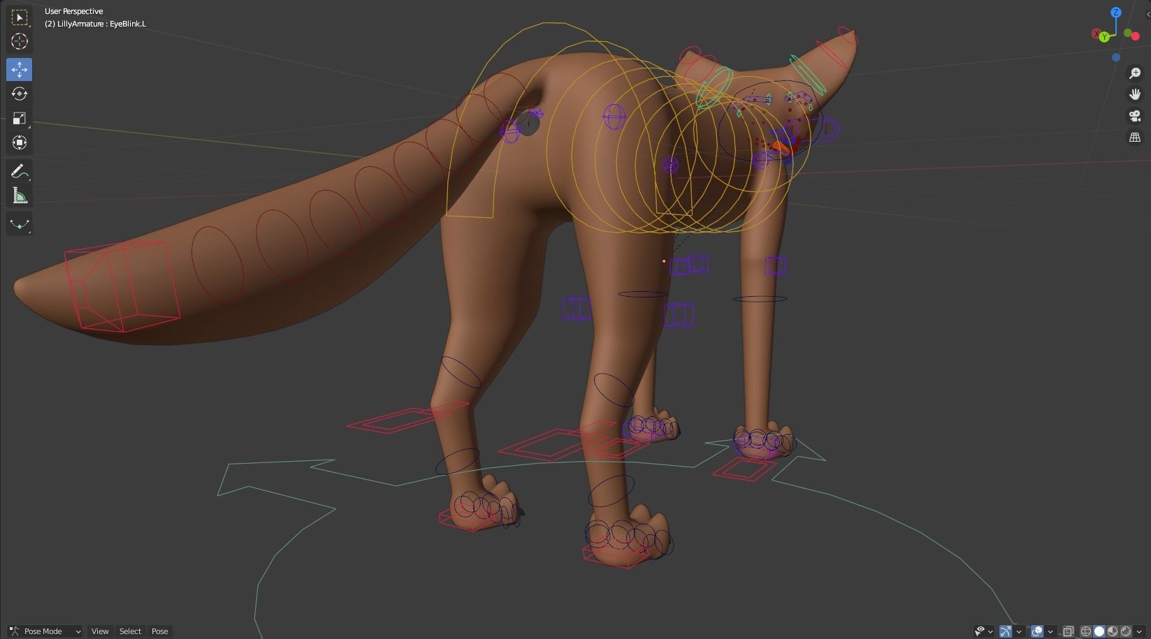 Lilly Female Fox 3D model_30