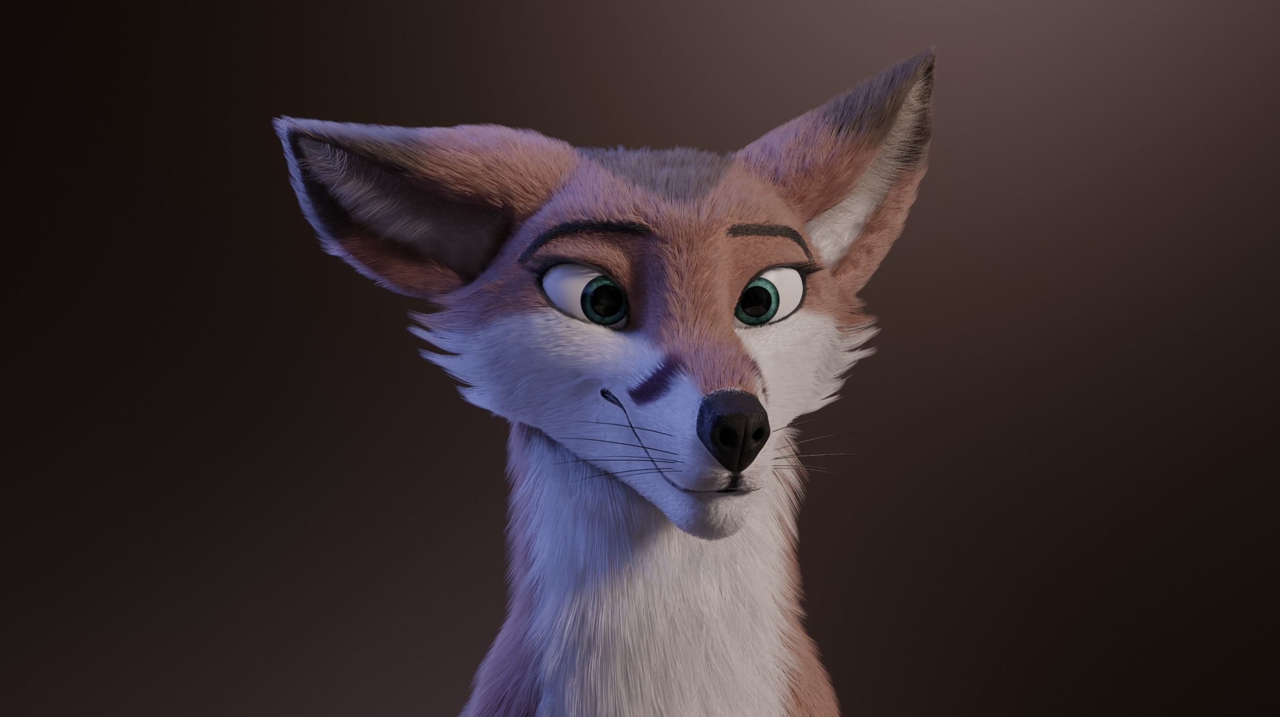 Lilly Female Fox 3D model_16