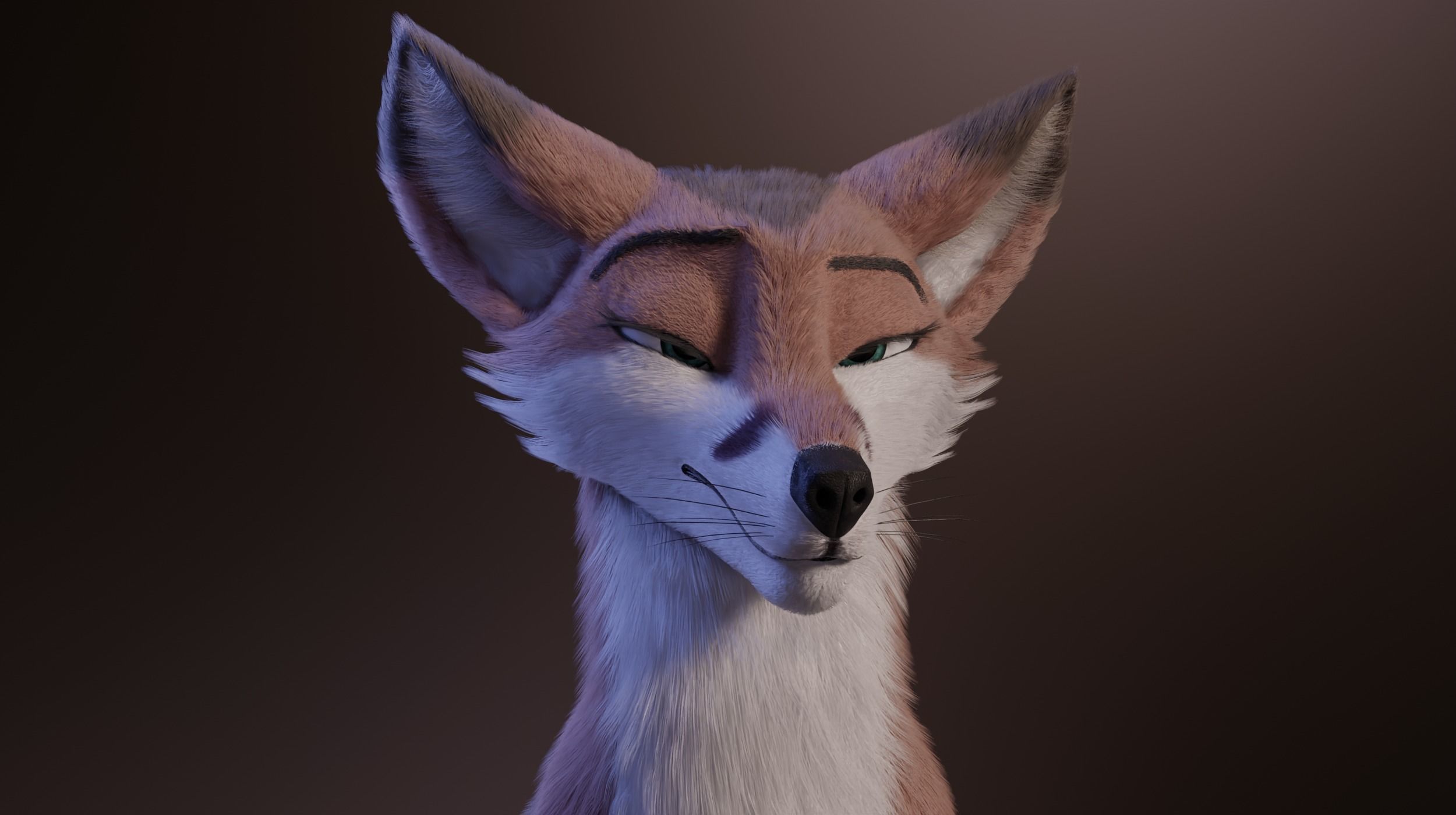 Lilly Female Fox 3D model_15