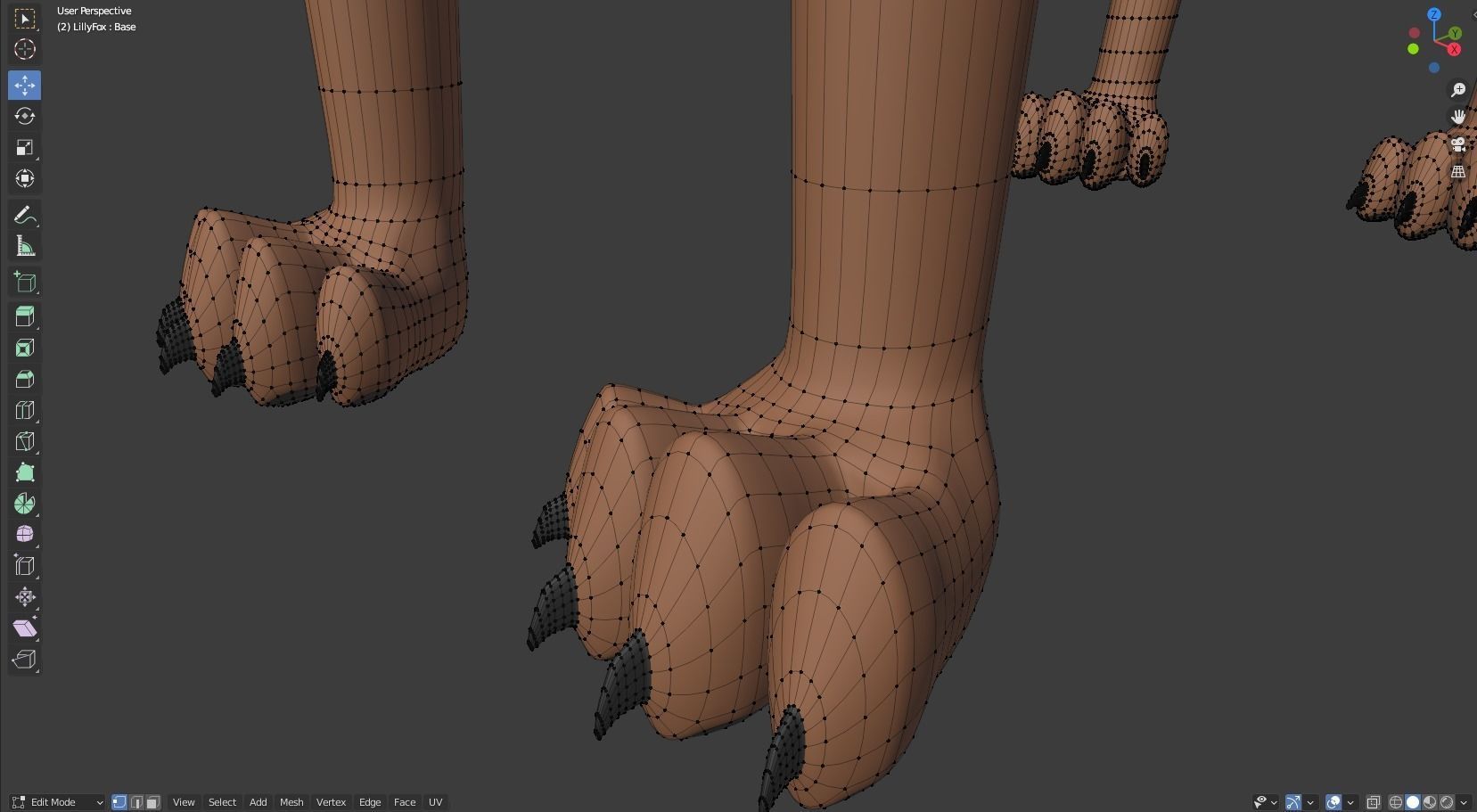 Lilly Female Fox 3D model_49