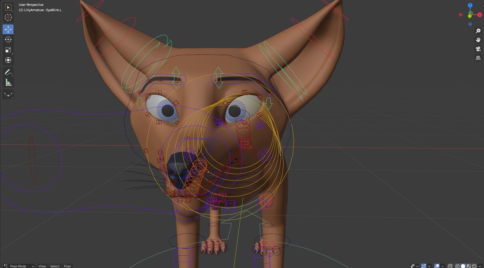 Lilly Female Fox 3D model_28