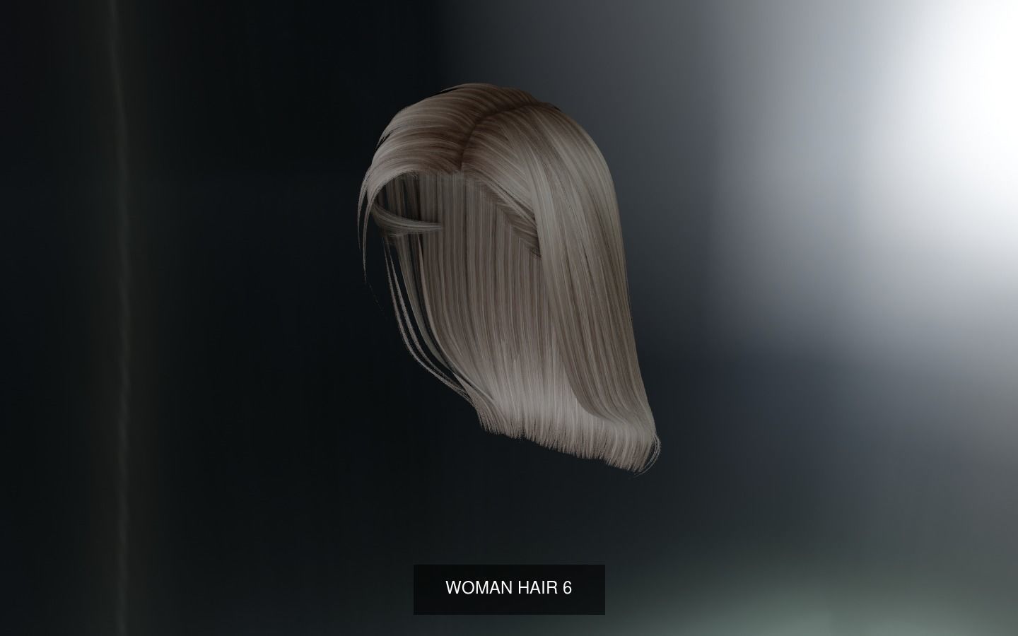 WOMAN HAIR COLECTION 3D Model Collection_12