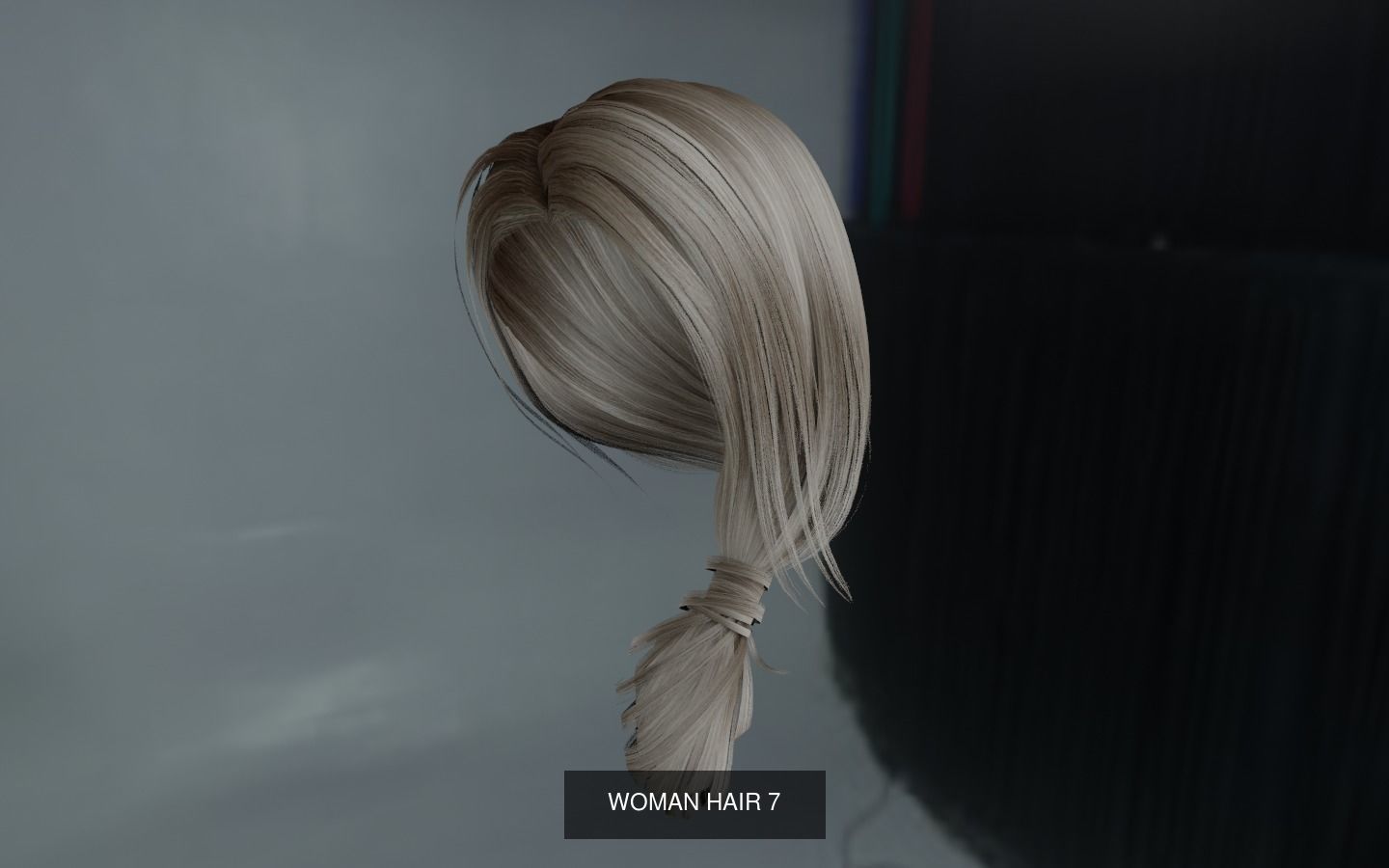 WOMAN HAIR COLECTION 3D Model Collection_13