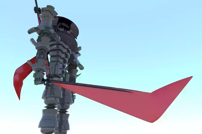  Samurai Robot Cyborg SciFi Game Character