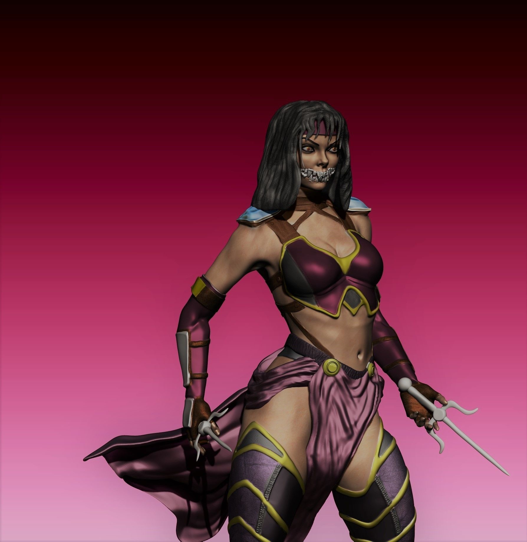 Mileena Fan art Mortal Kombat 3D print model_5