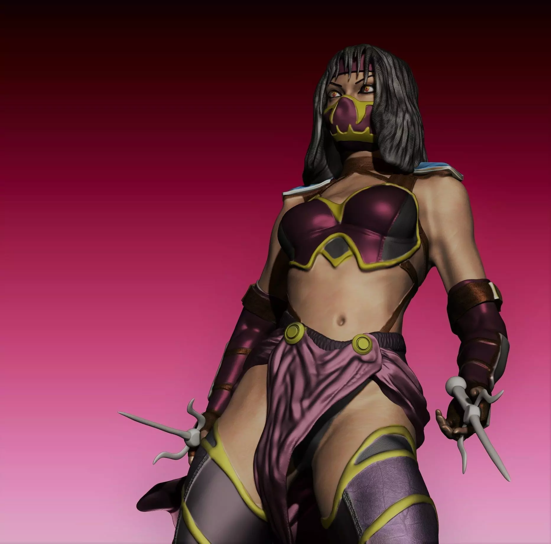 Mileena Fan art Mortal Kombat 3D print model_0