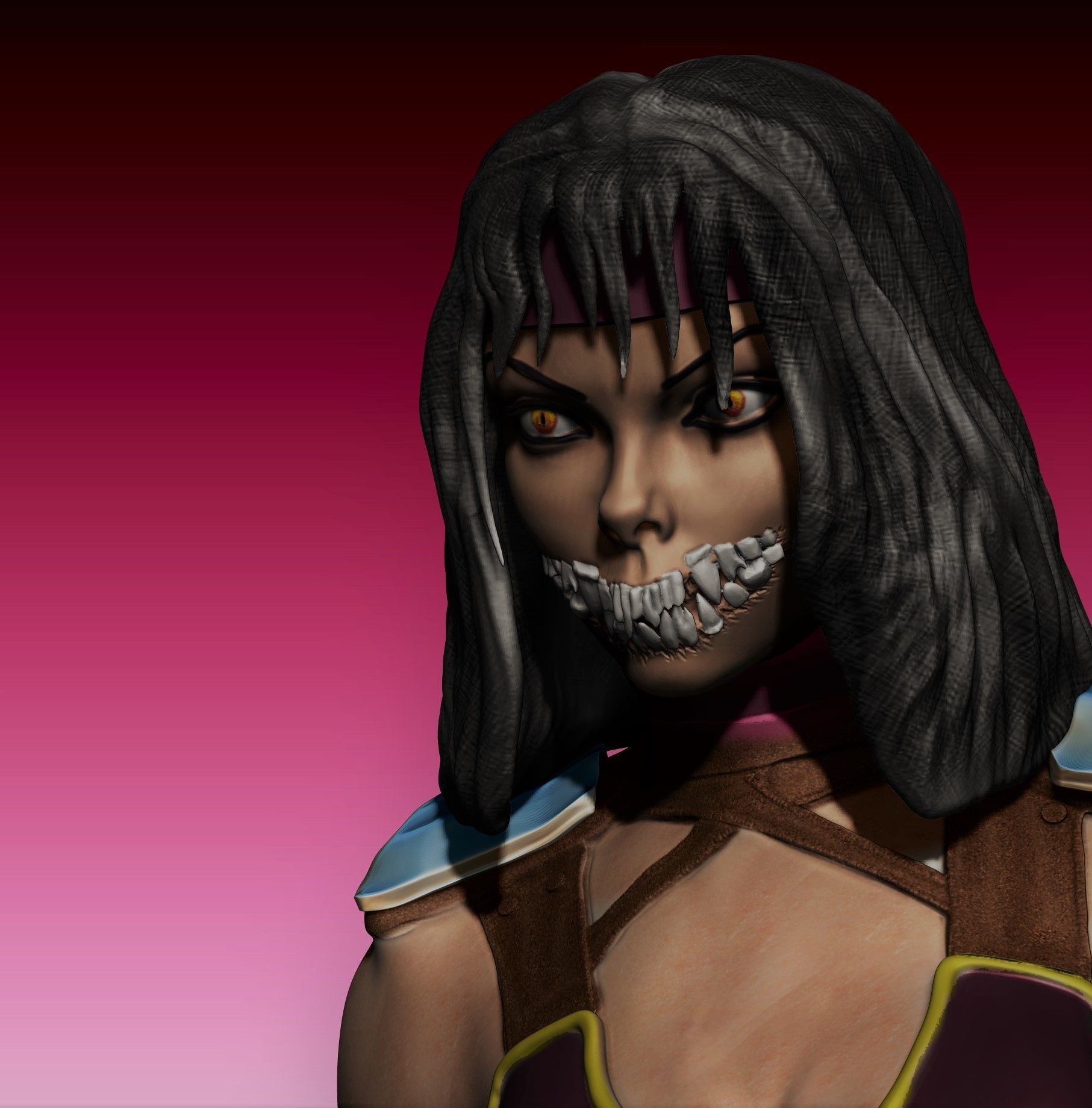 Mileena Fan art Mortal Kombat 3D print model_7
