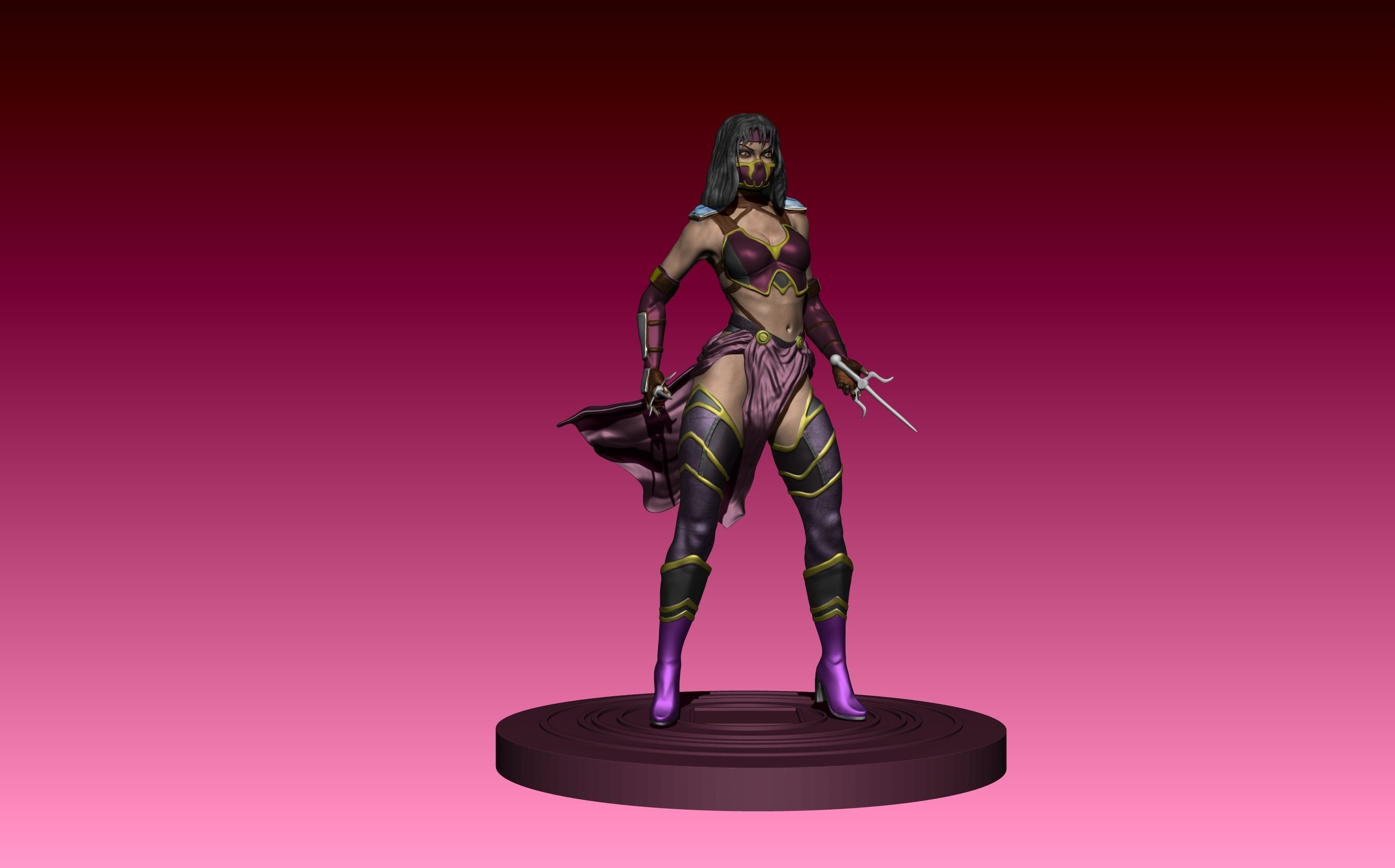 Mileena Fan art Mortal Kombat 3D print model_10