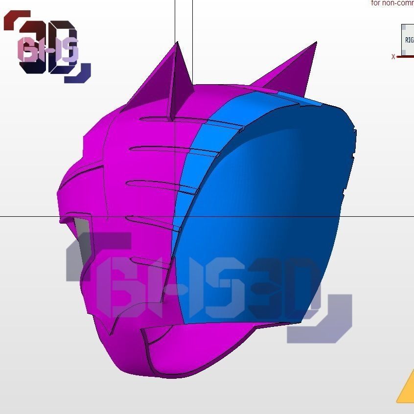 Gaorangers Silver Helmet 3D 3D print model_7