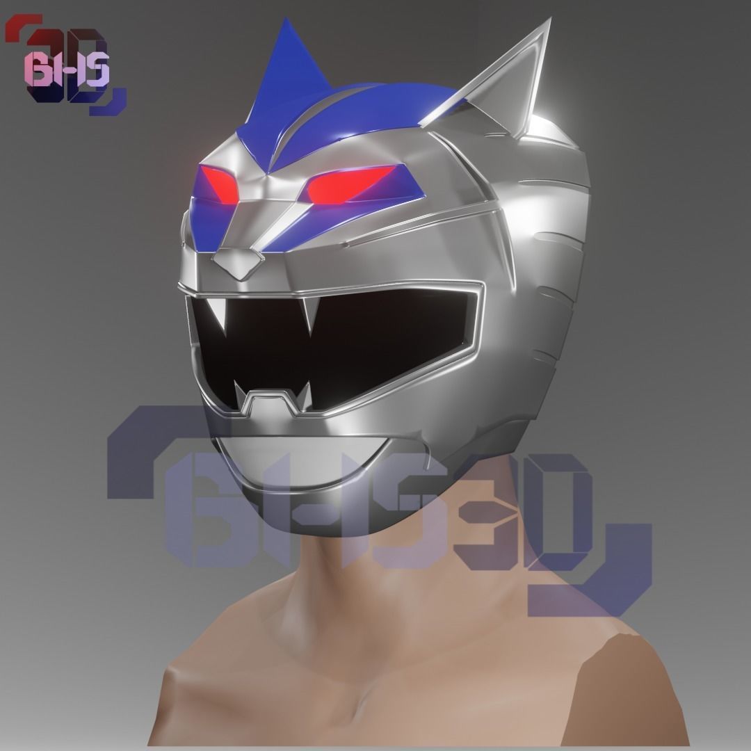 Gaorangers Silver Helmet 3D 3D print model_1