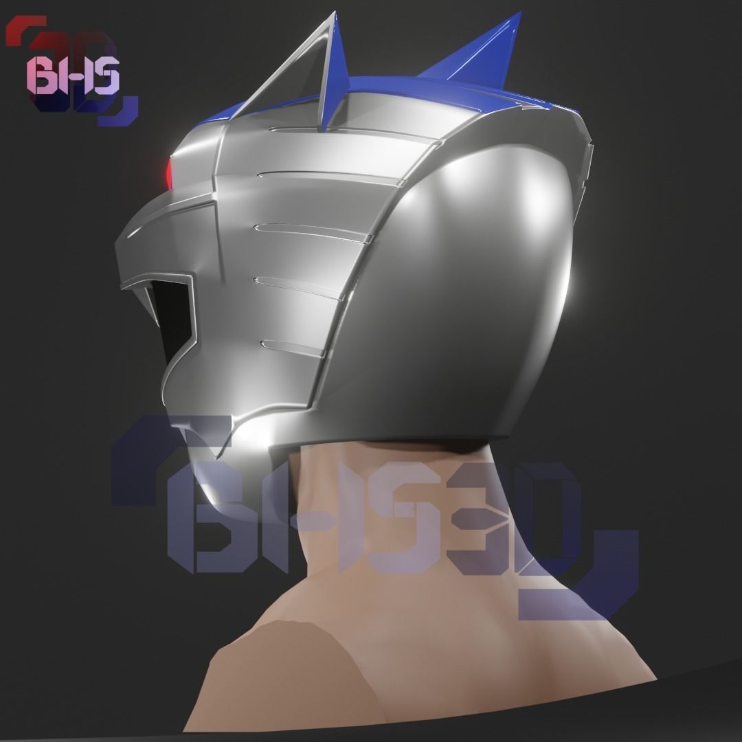 Gaorangers Silver Helmet 3D 3D print model_3
