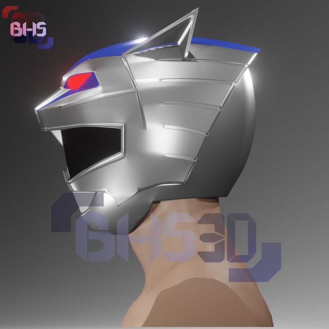 Gaorangers Silver Helmet 3D 3D print model_2