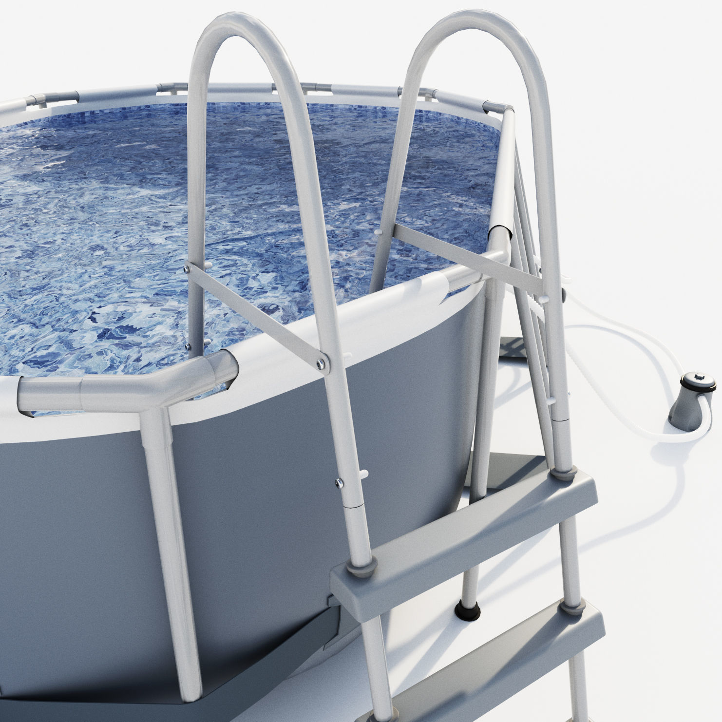 Bestway Oval Frame Pool 3D model_4