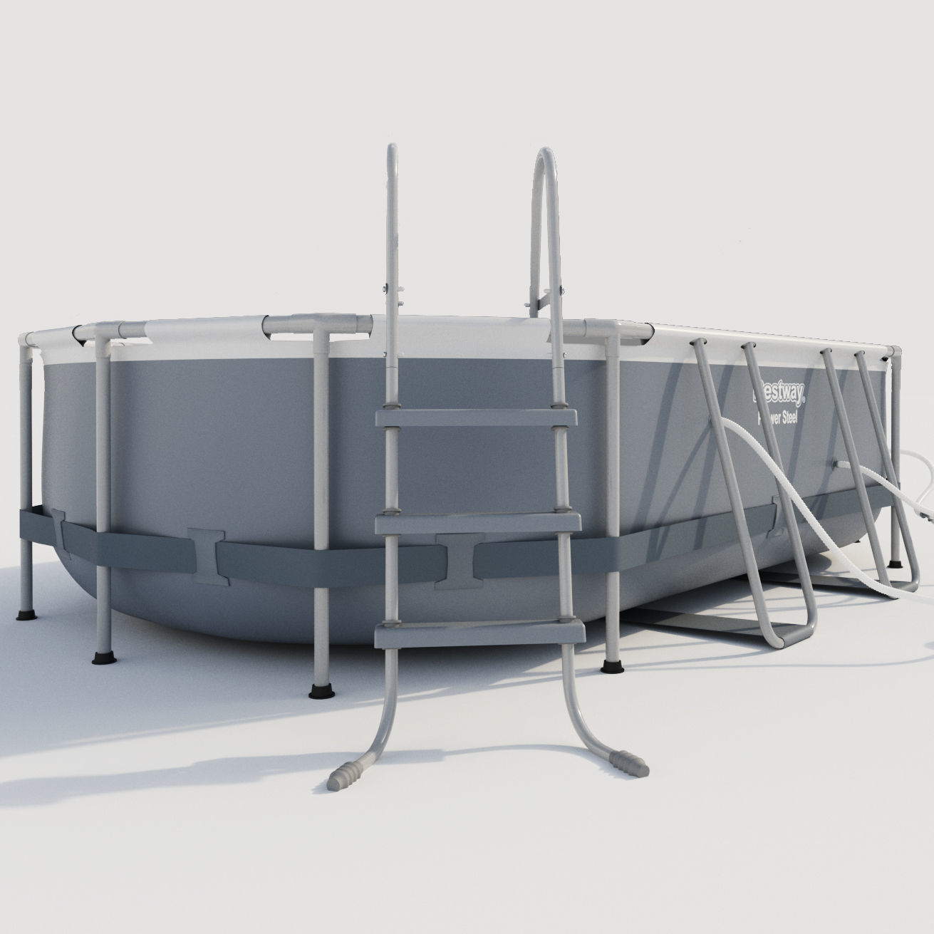 Bestway Oval Frame Pool 3D model_2