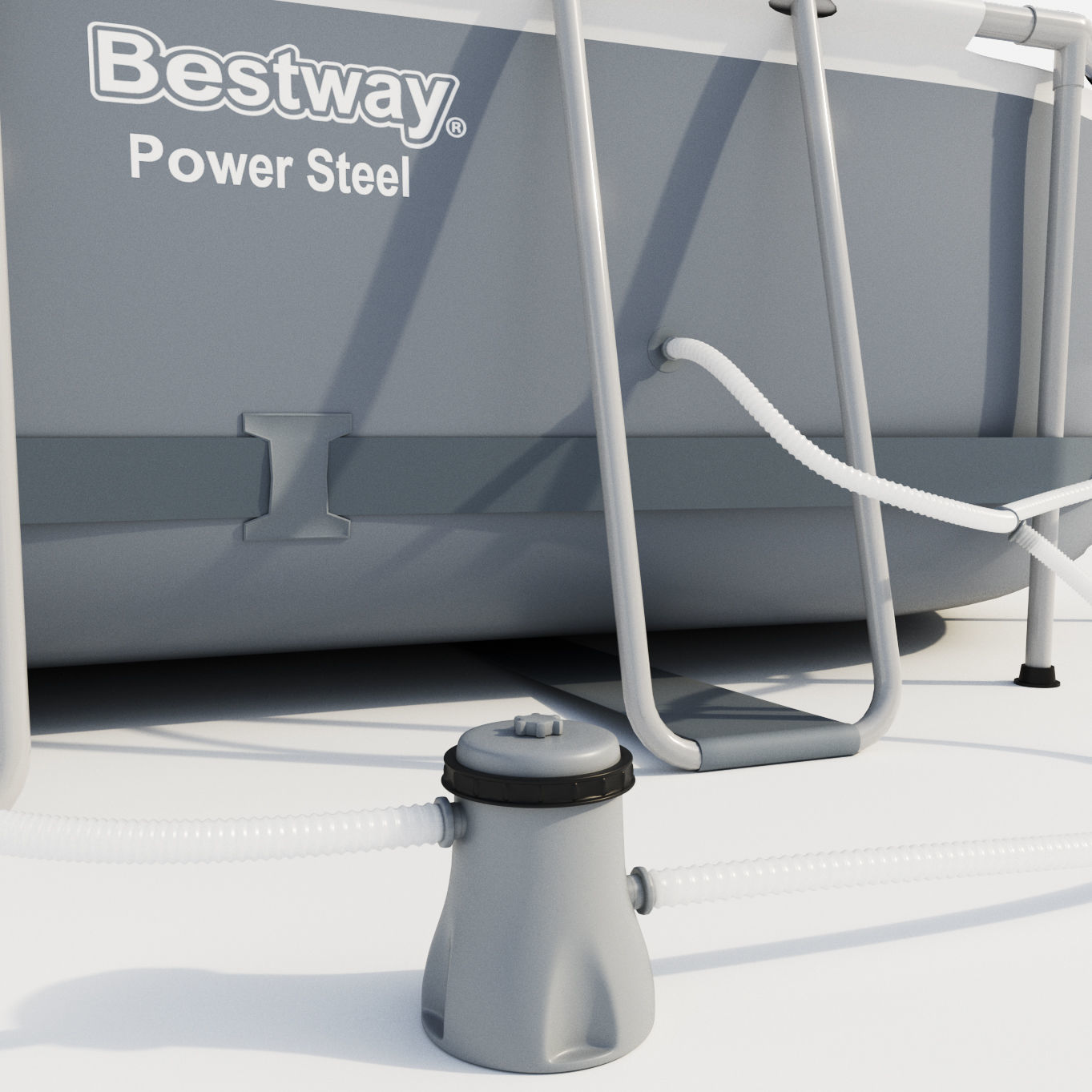 Bestway Oval Frame Pool 3D model_3