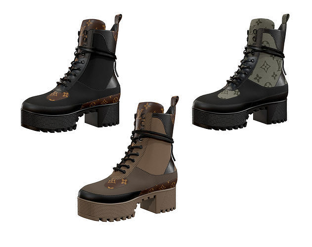 Louis Vuitton Laureate Platform Desert Boot 3D Model Collection