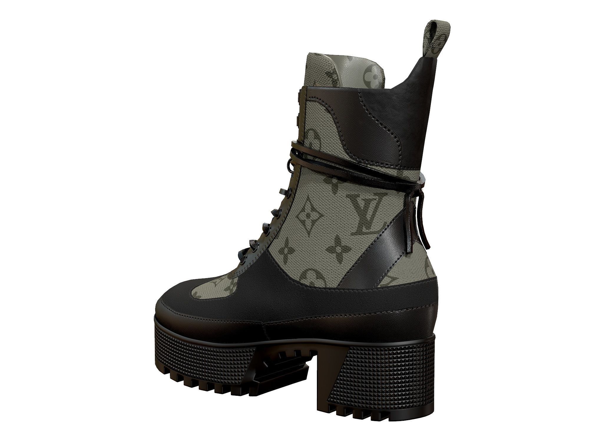 Louis Vuitton Laureate Platform Desert Boot 3D Model Collection_12