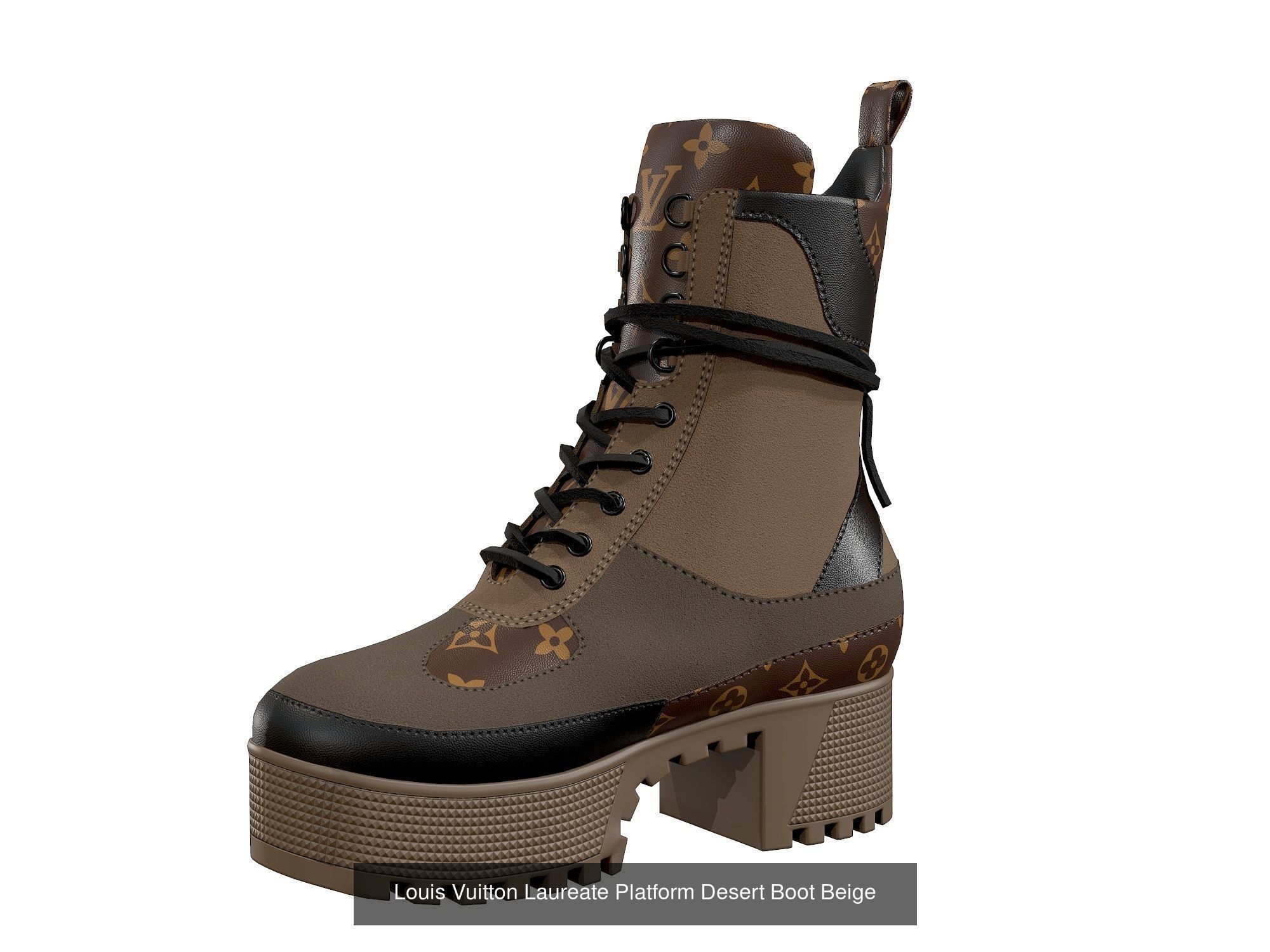 Louis Vuitton Laureate Platform Desert Boot 3D Model Collection_5
