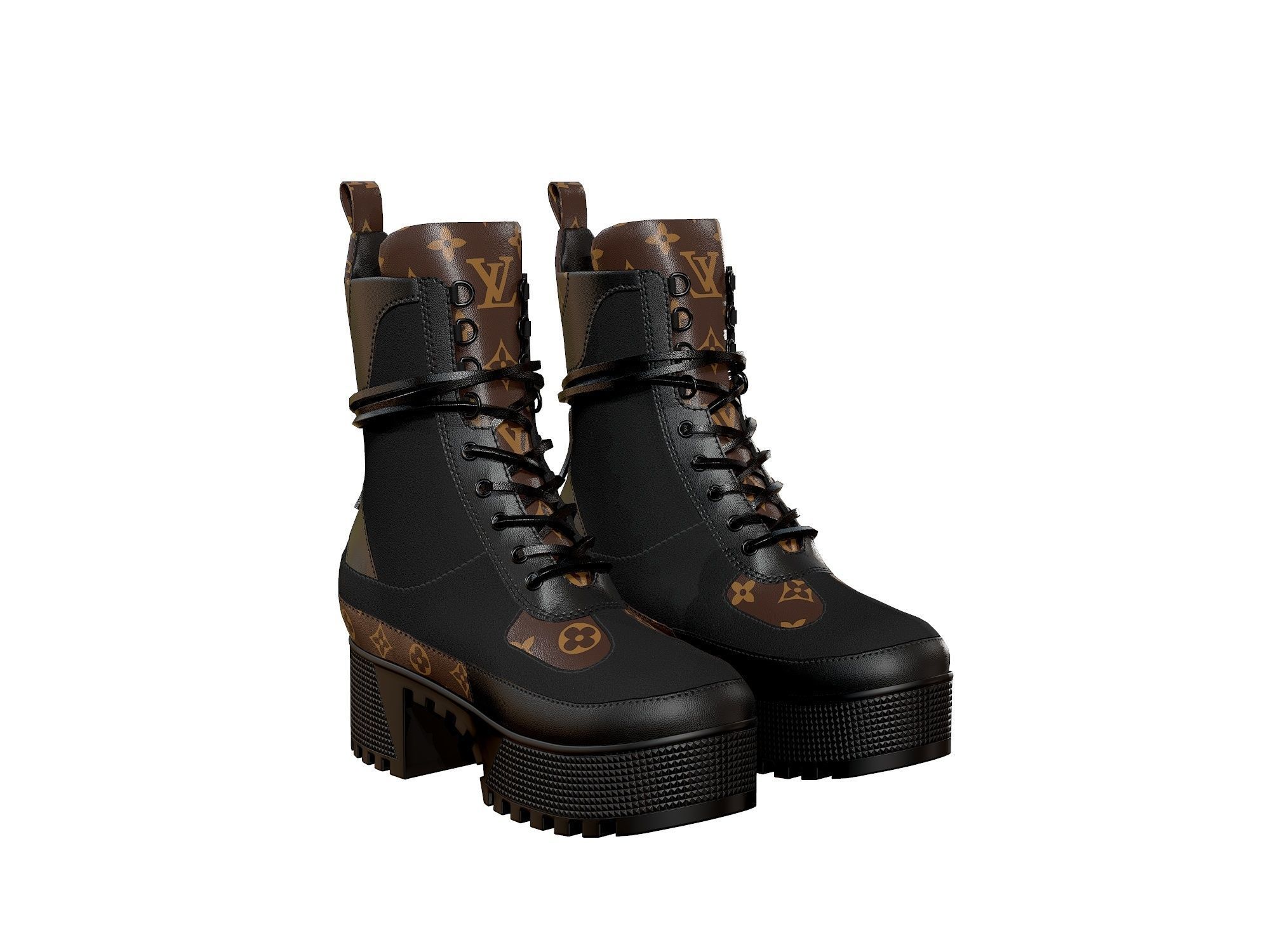 Louis Vuitton Laureate Platform Desert Boot 3D Model Collection_4
