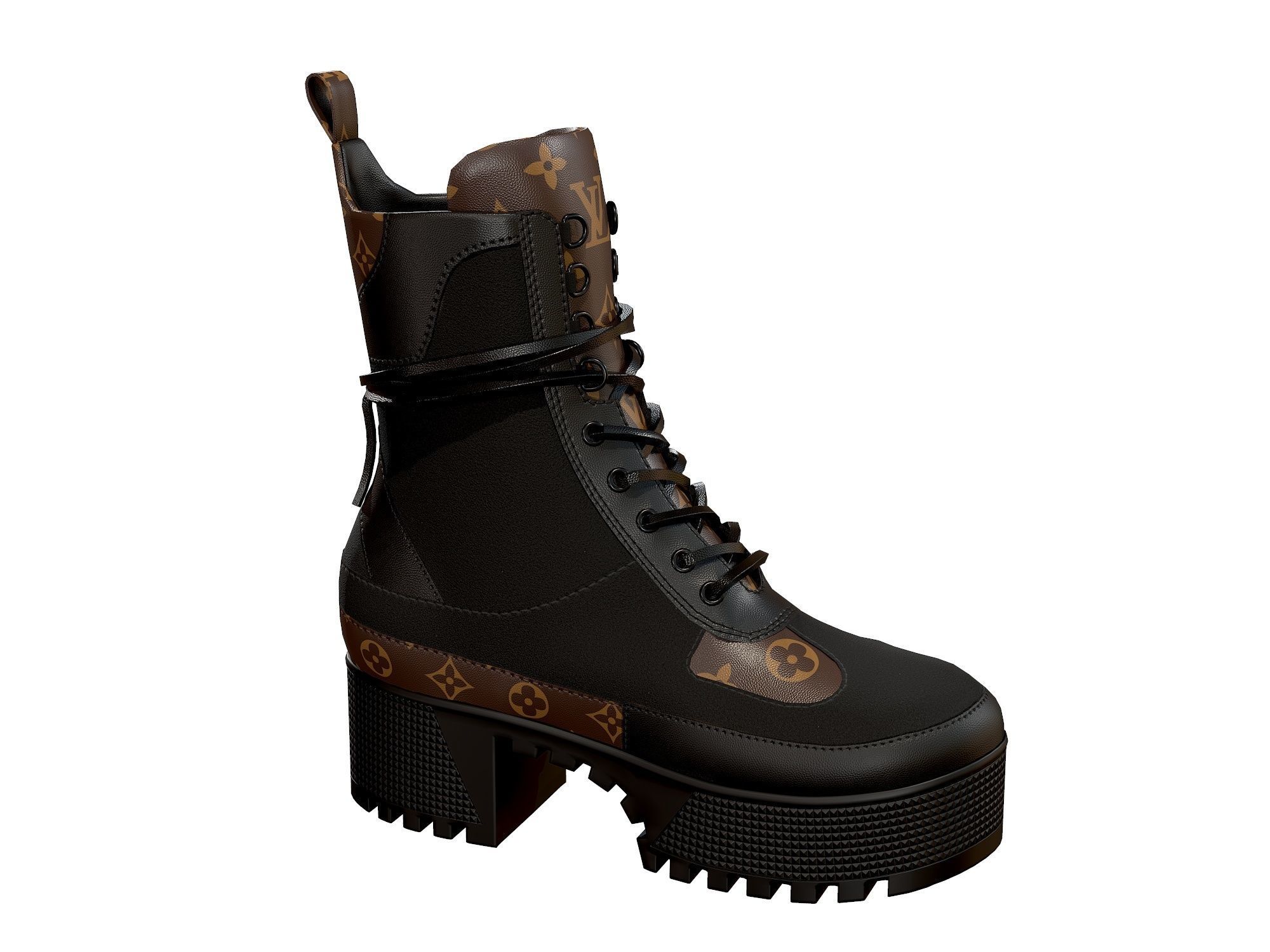 Louis Vuitton Laureate Platform Desert Boot 3D Model Collection_13