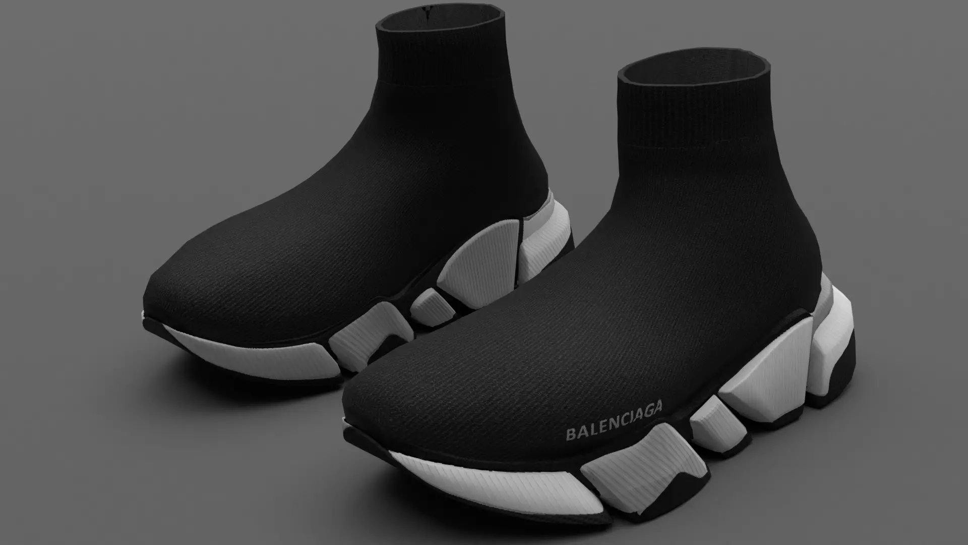 Balenciaga Sock Shoes Low-poly 3D model