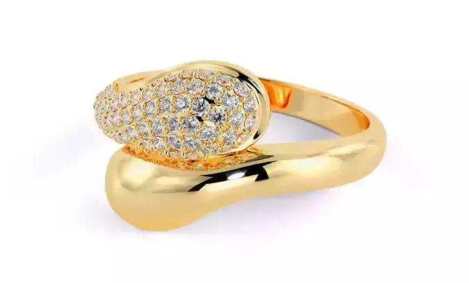 elegant gold diamond ring