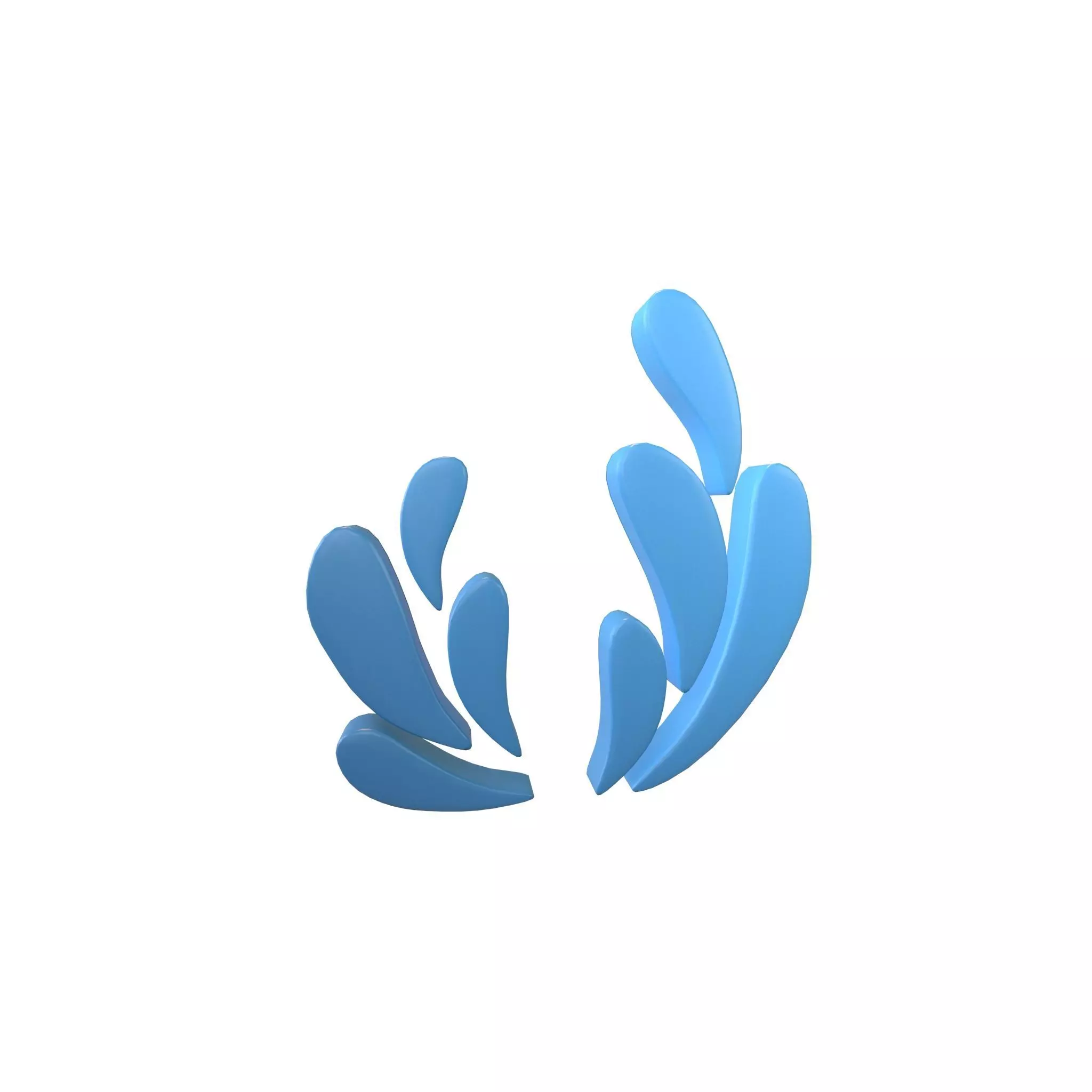 Wave Symbol v4 003 Low-poly 3D model_0