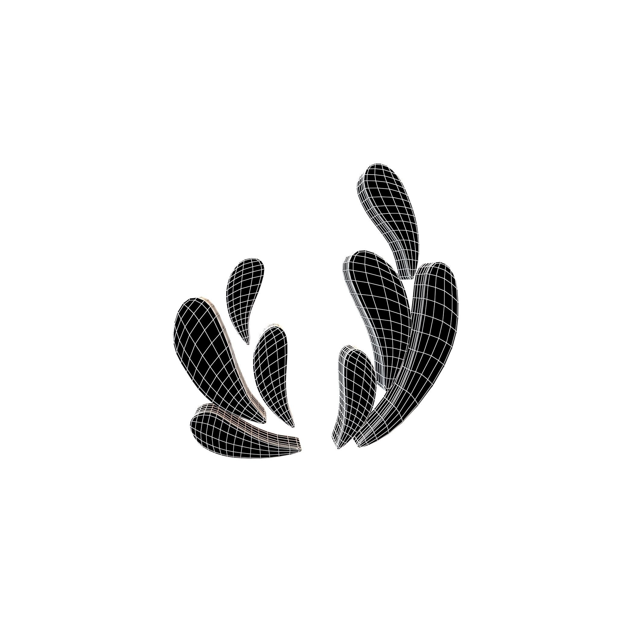 Wave Symbol v4 003 Low-poly 3D model_5