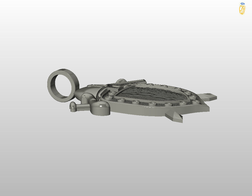 Shield pendant 3D print model_10