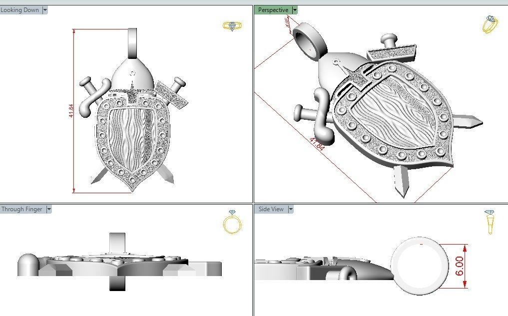 Shield pendant 3D print model_2