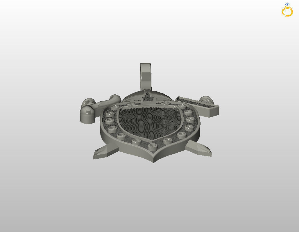 Shield pendant 3D print model_24