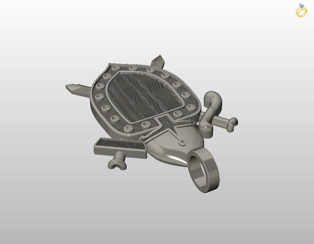 Shield pendant 3D print model_36
