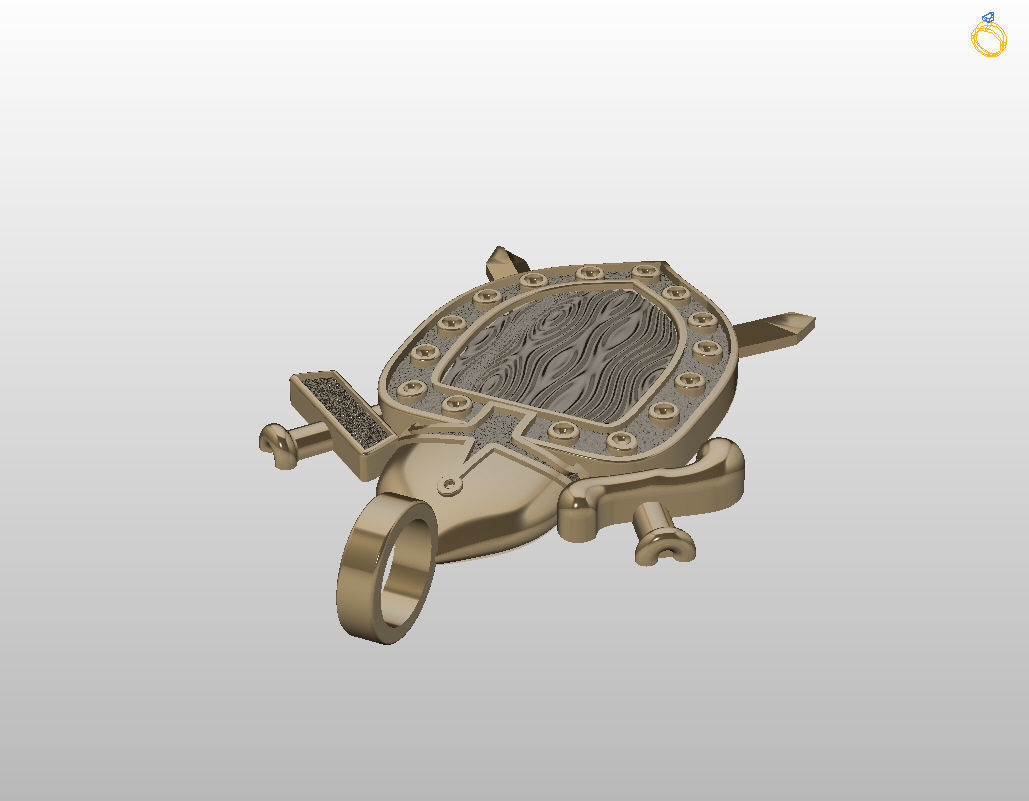 Shield pendant 3D print model_9